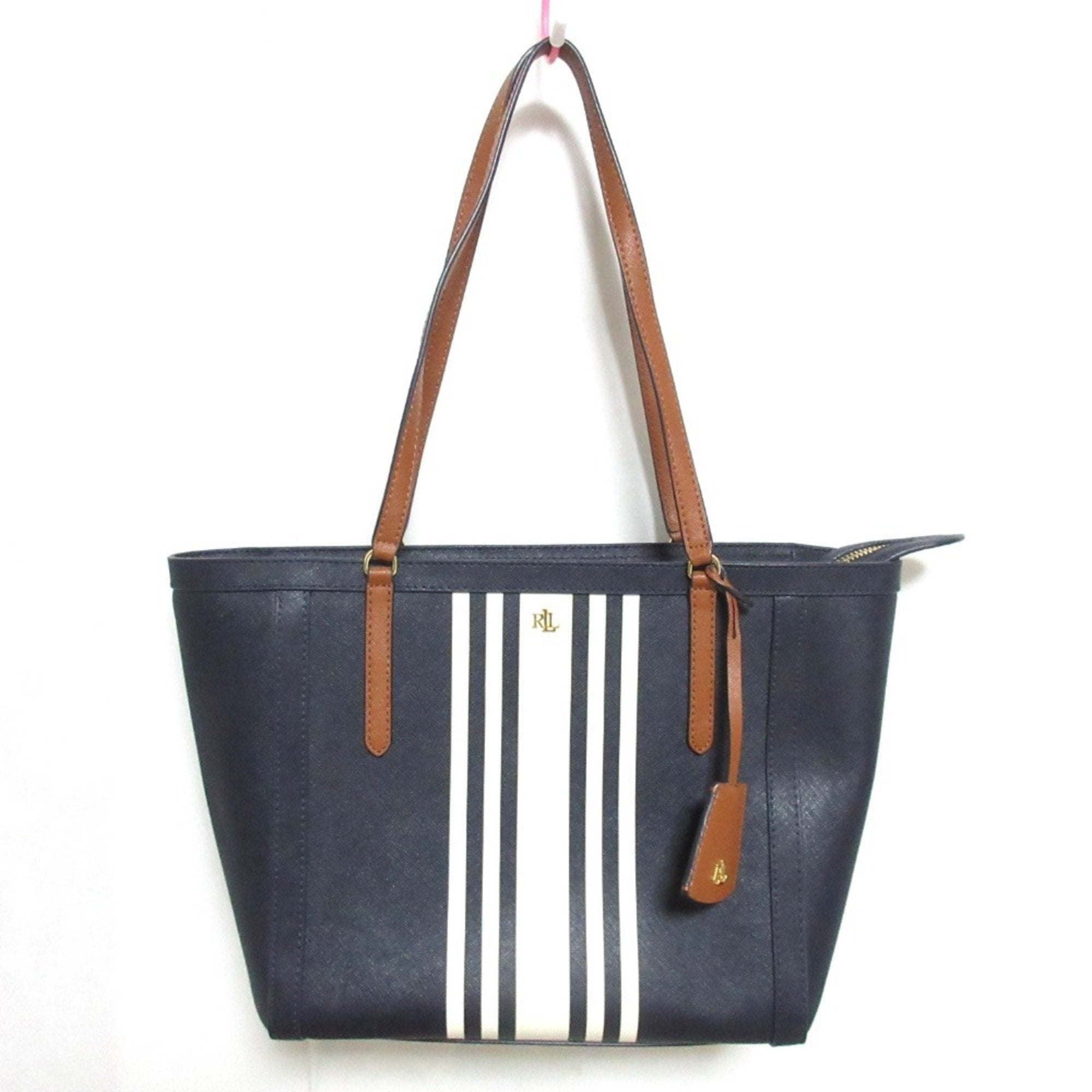 Ralph Lauren Navy Shoulder Bag Tote Bag (Pre-Owned)