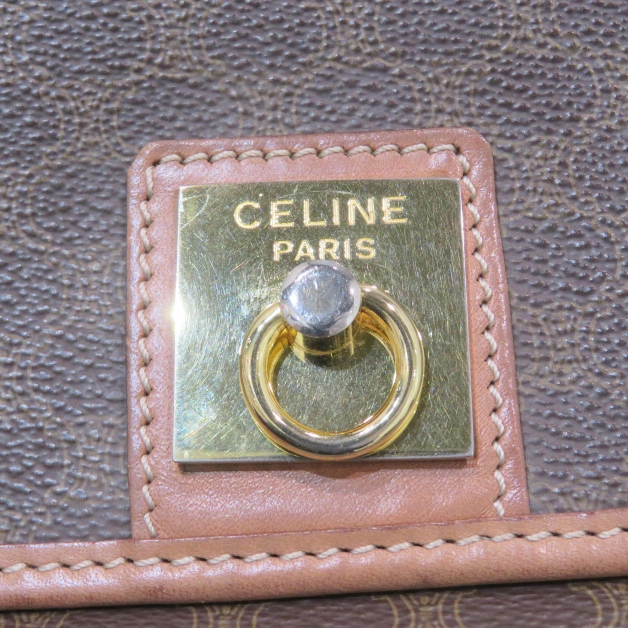 Celine Brown Pvc Leather Shoulder Bag (Pre-Owned)