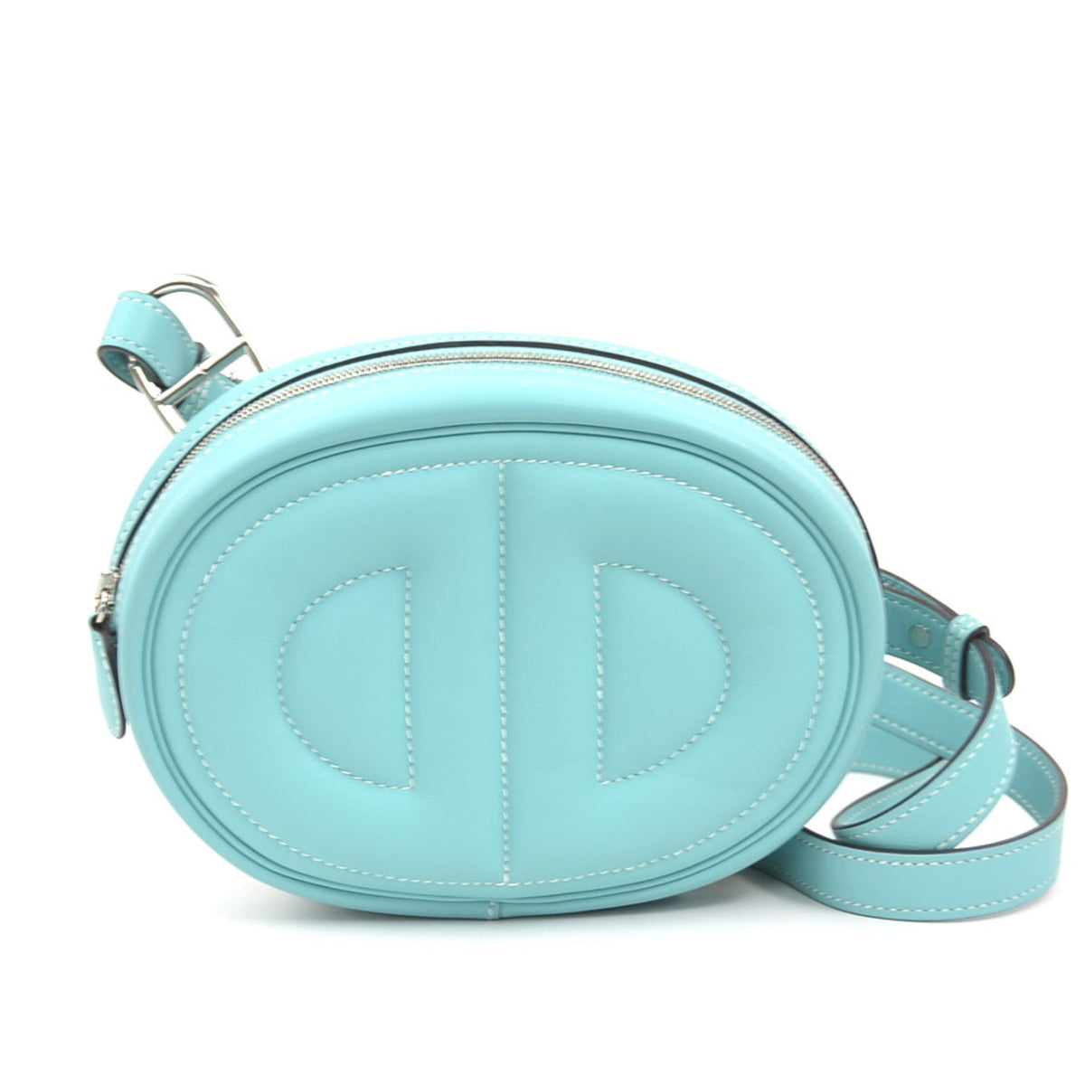 Hermes Blue Atoll Swift Leather Shoulder Bag (Pre-Owned)