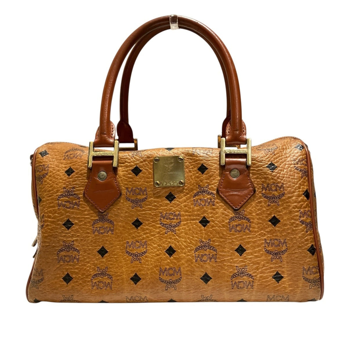 Mcm Brown Leather Boston Bag (Pre-Owned)