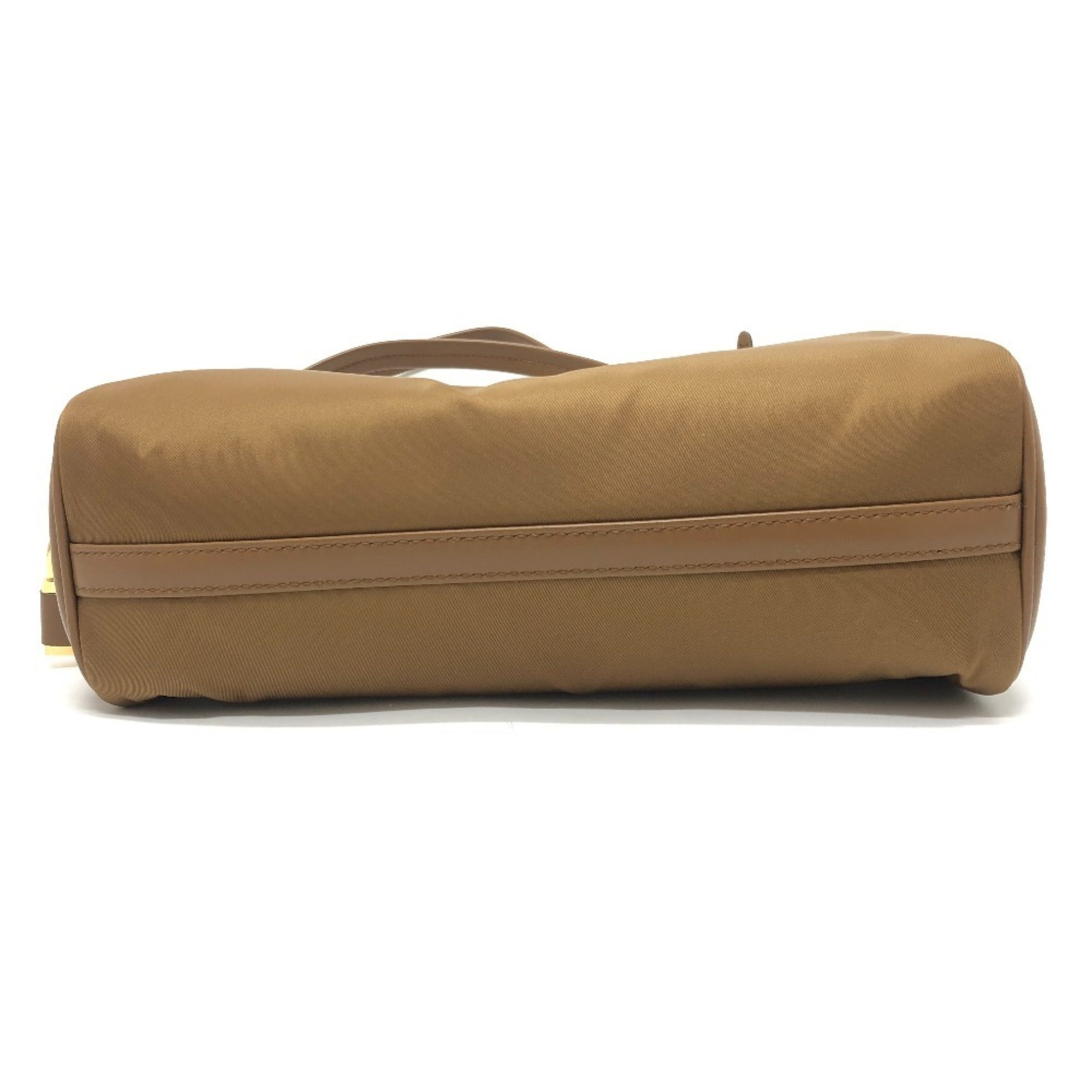 Prada Brown Nylon Leather Shoulder Bag (Pre-Owned)