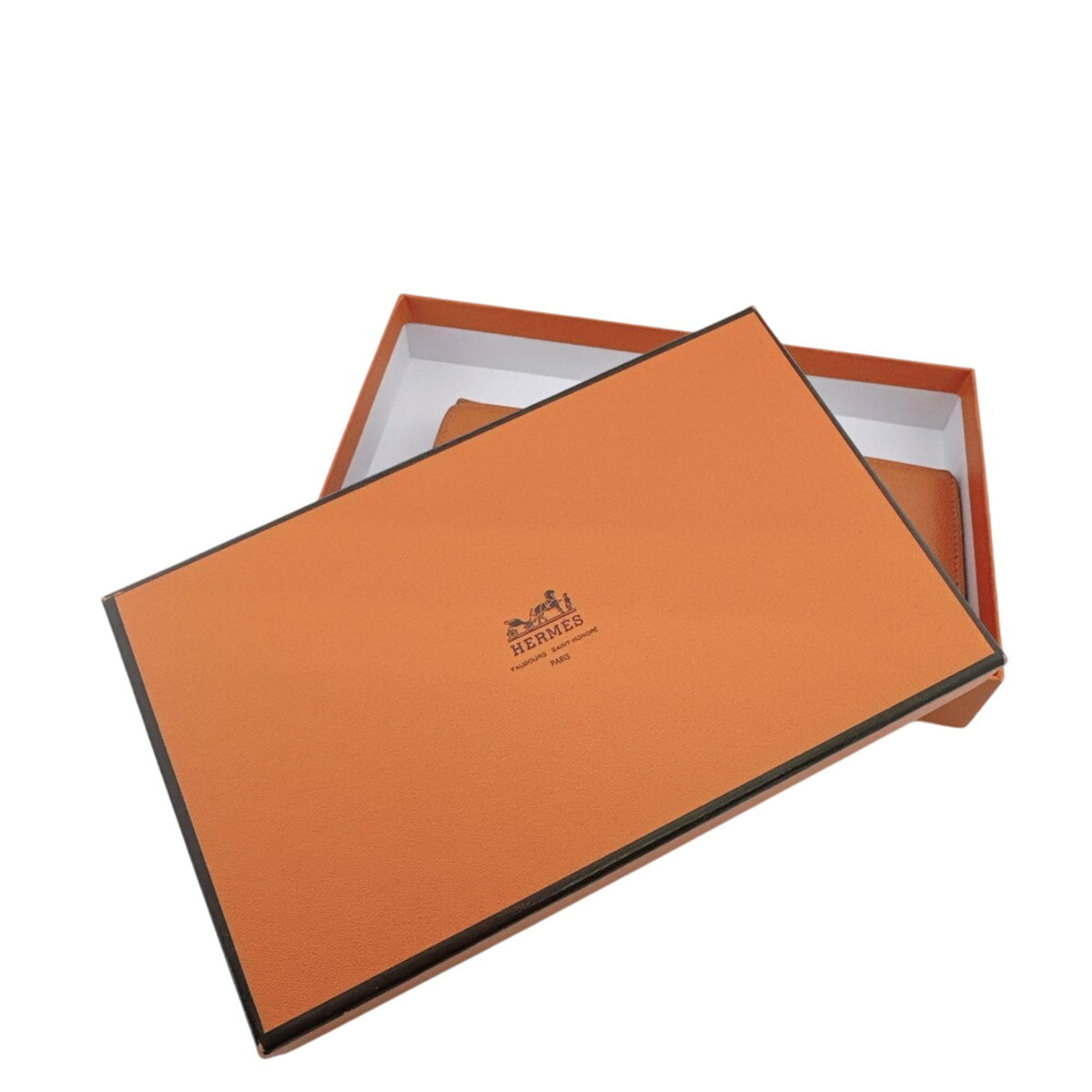 Hermes Bearn Orange Epsom Leather Long Wallet (Bi-Fold) (Pre-Owned)
