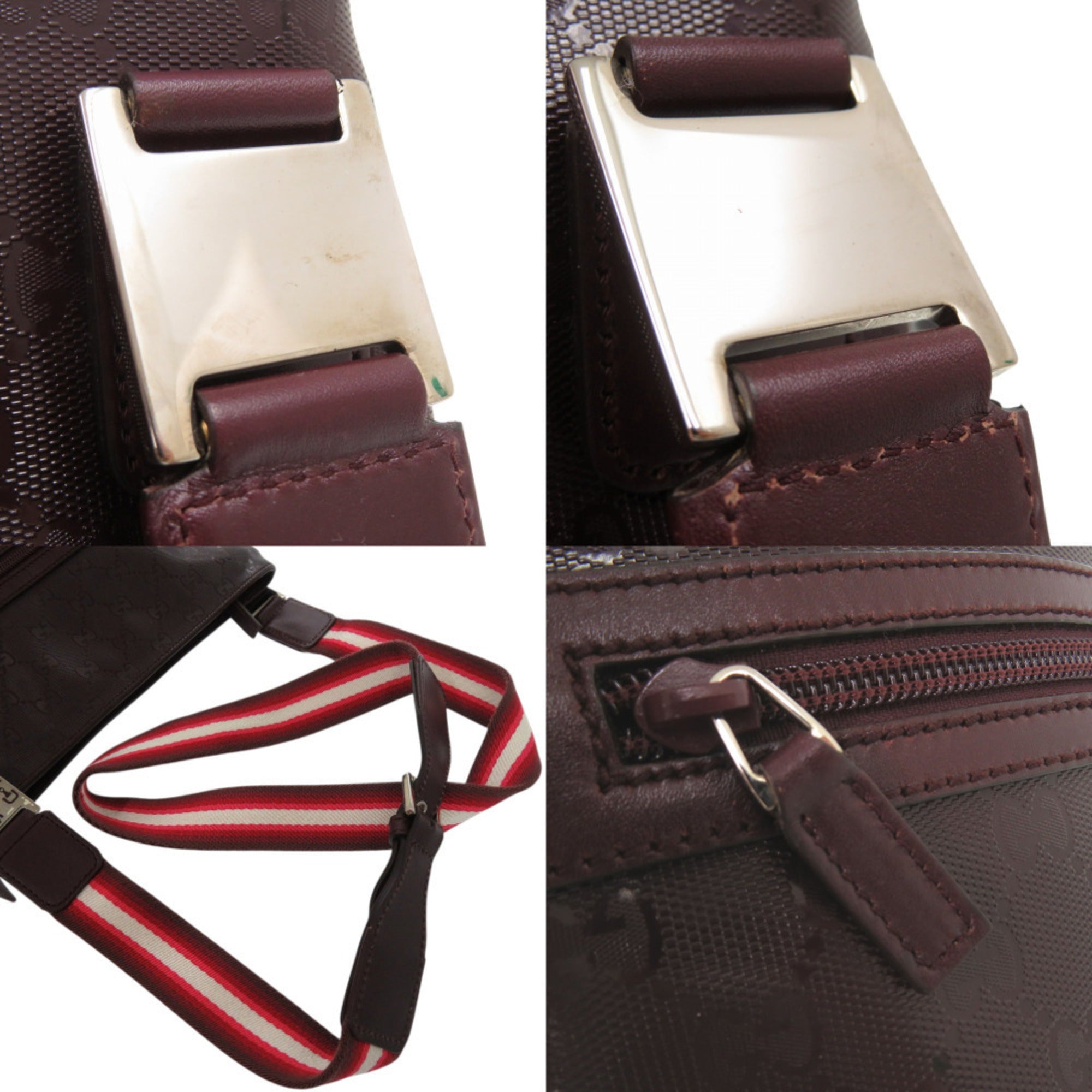 Gucci Bordeaux Pvc Leather Shoulder Bag (Pre-Owned)