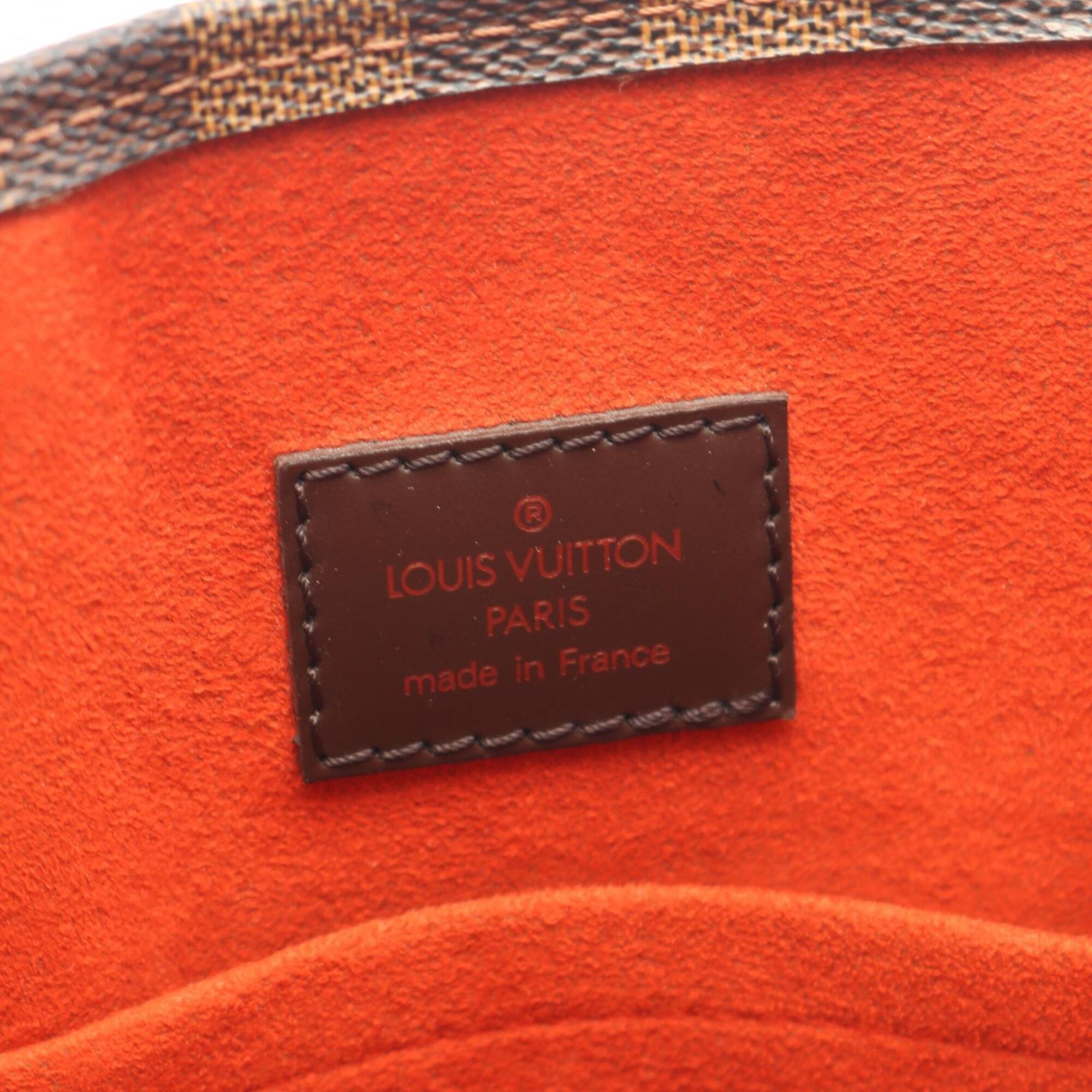 Louis Vuitton Brown Coated Canvas Leather Handbag Tote Bag (Pre-Owned)