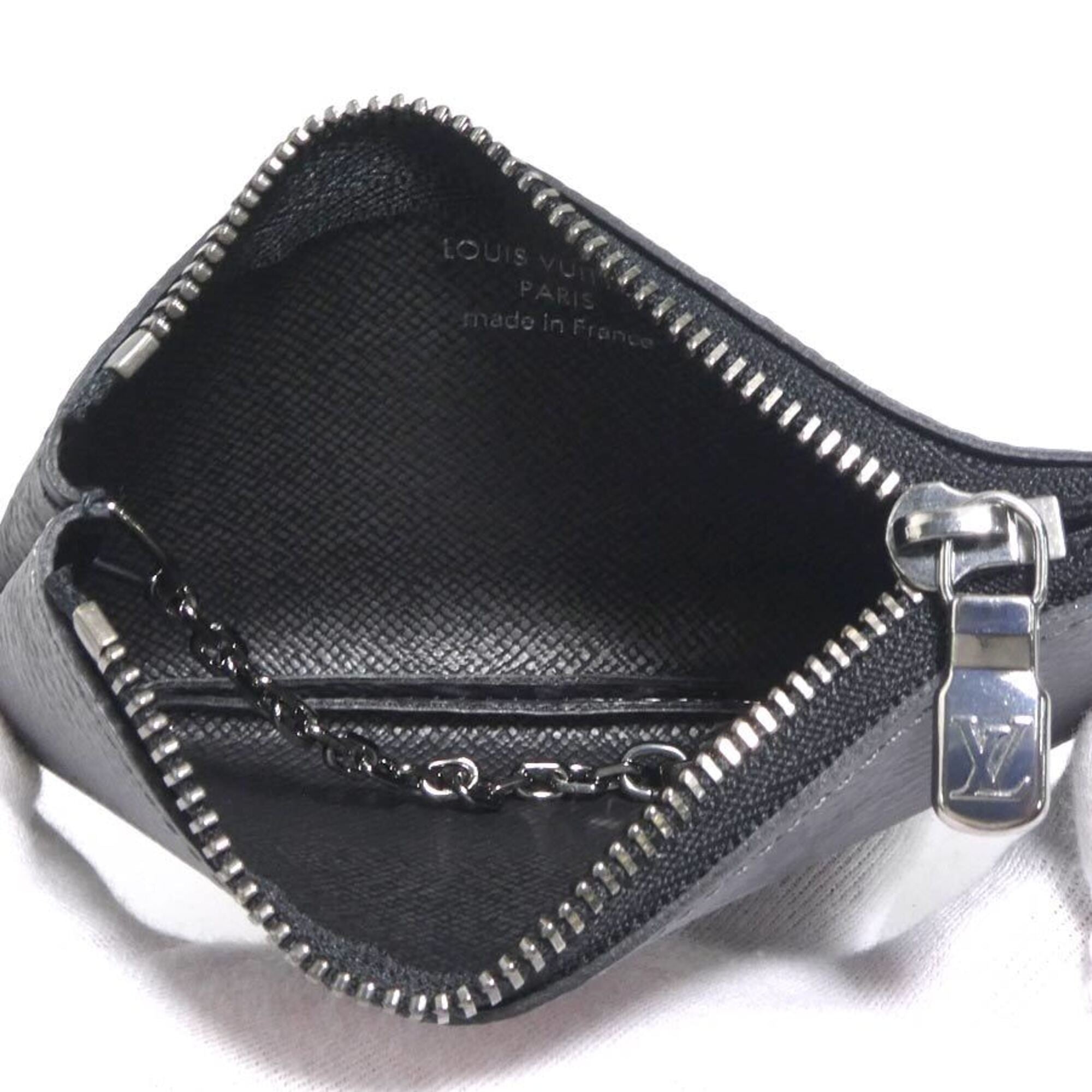 Louis Vuitton Black Gray Monogram Eclipse Monogram Eclipse Coin Purse/Coin Case (Pre-Owned)