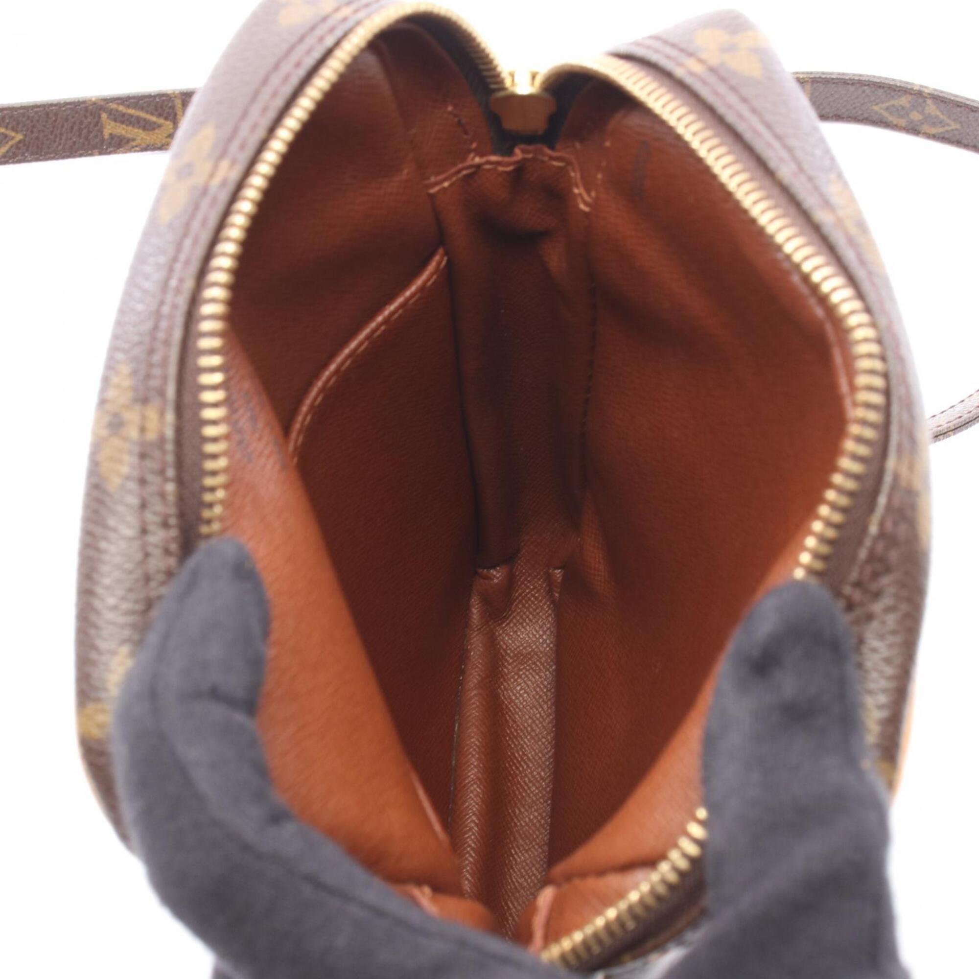 Louis Vuitton Brown Coated Canvas Leather Monogram Handbag Shoulder Bag (Pre-Owned)