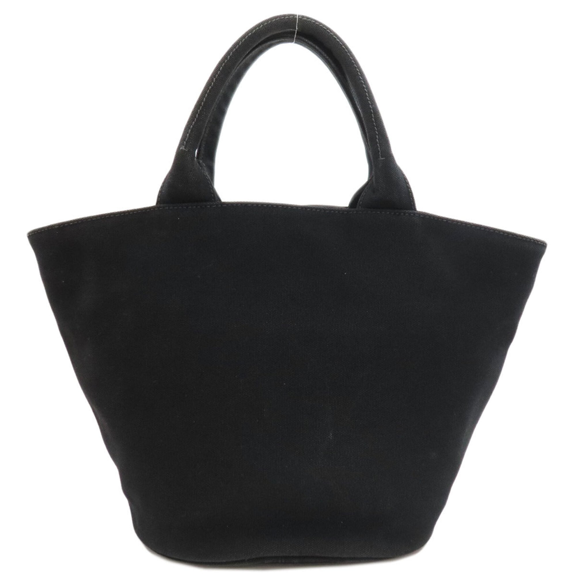 Prada Canapa Black Canvas Handbag (Pre-Owned)