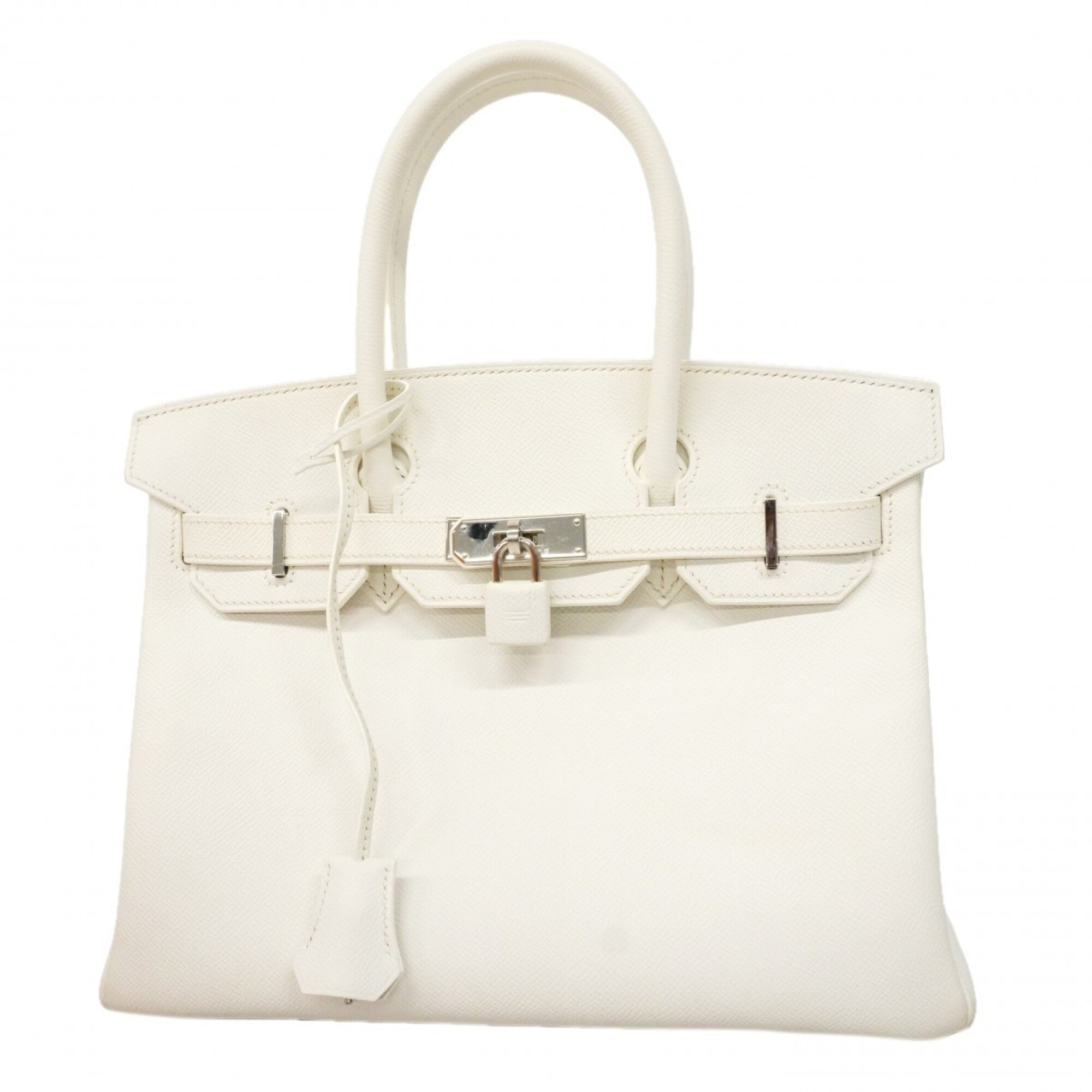 Hermes White Leather Handbag (Pre-Owned)