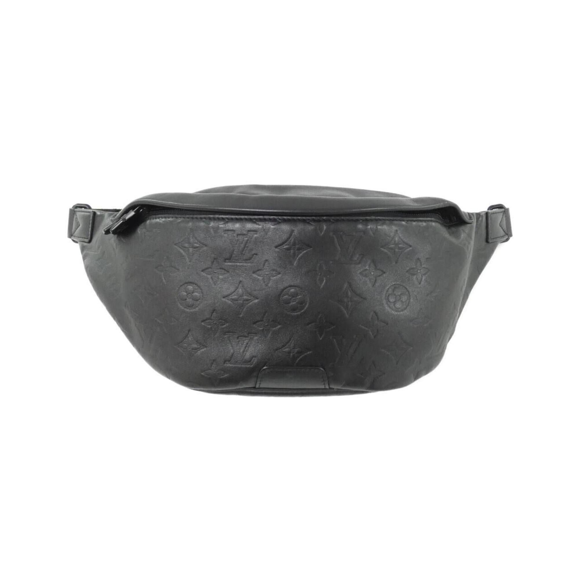 Louis Vuitton Black Leather Shoulder Bag Sling Bag (Pre-Owned)