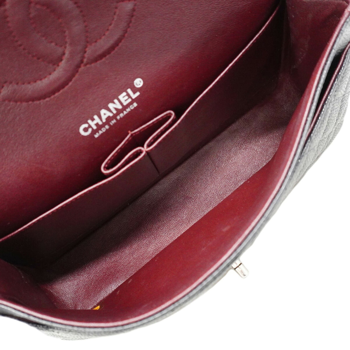 Chanel Black Grained Calfskin Shoulder Bag (Pre-Owned)