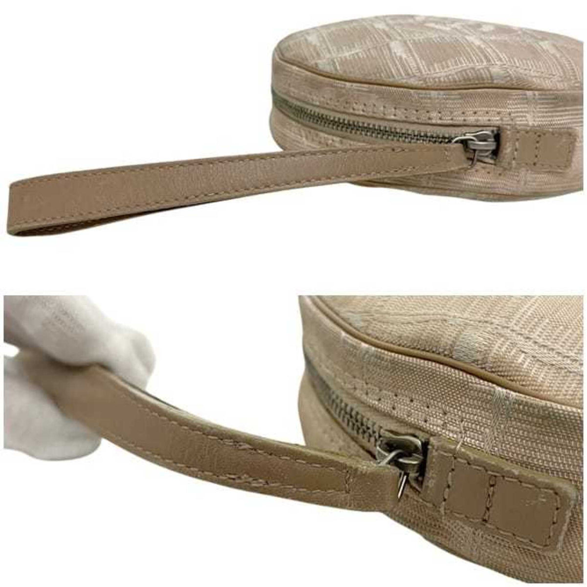 Chanel Beige Nylon Pouch (Pre-Owned)