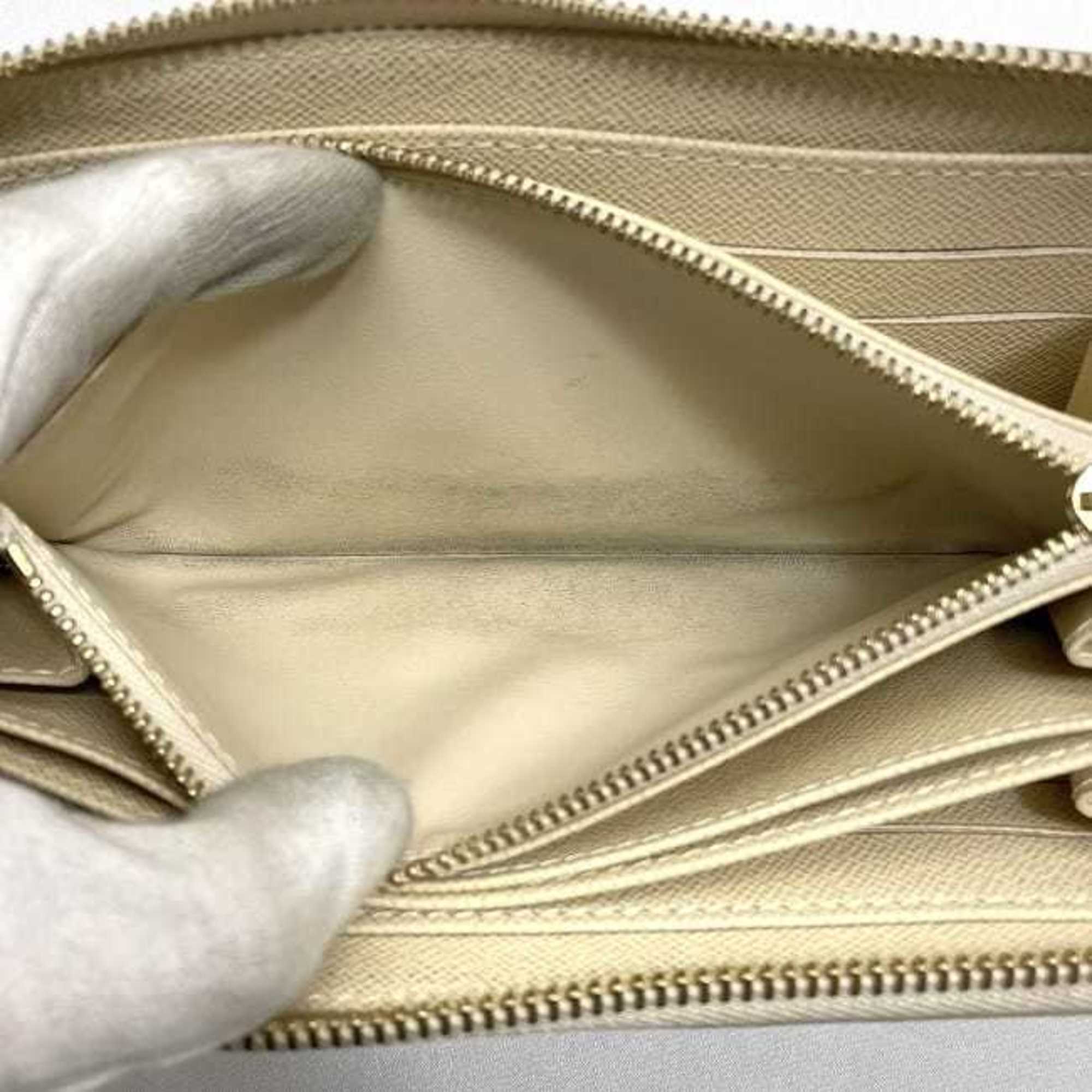 Louis Vuitton Gray White Damier Canvas Long Wallet (Bi-Fold) (Pre-Owned)