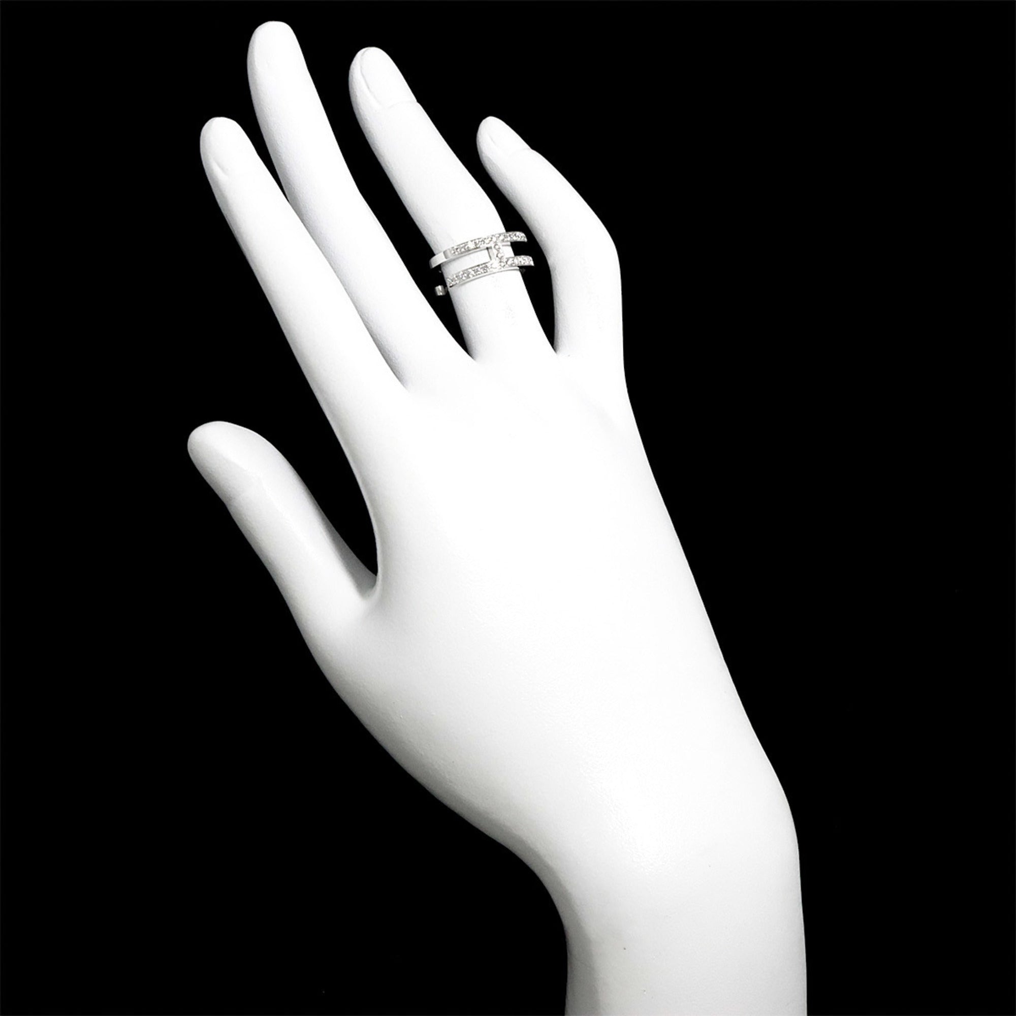 Hermes White Gold (18K) Band Ring (Pre-Owned)