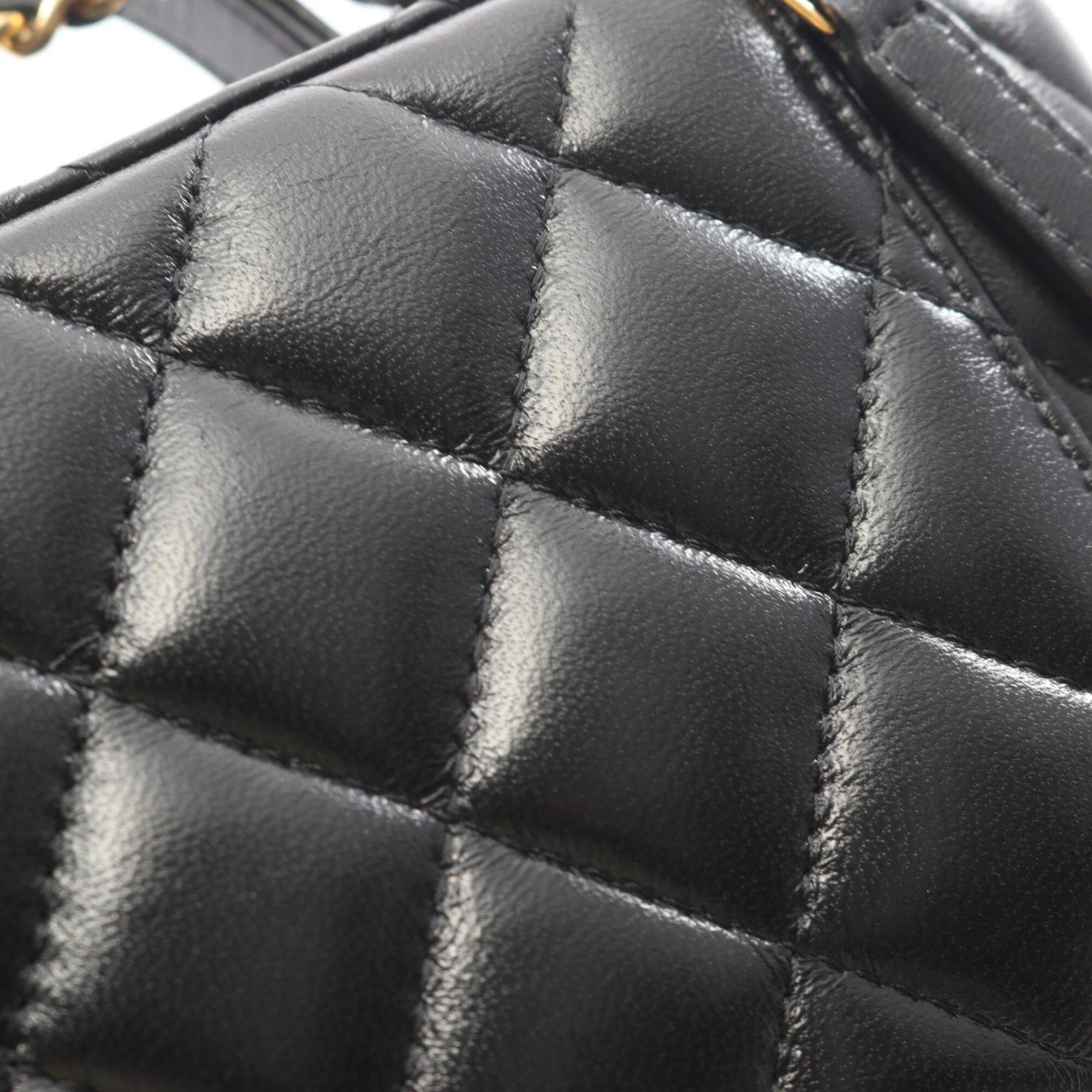 Chanel Black Grained Calfskin Handbag Shoulder Bag (Pre-Owned)