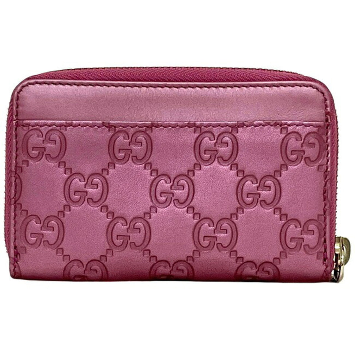 Gucci Pink Leather Coin Purse/Coin Case (Pre-Owned)