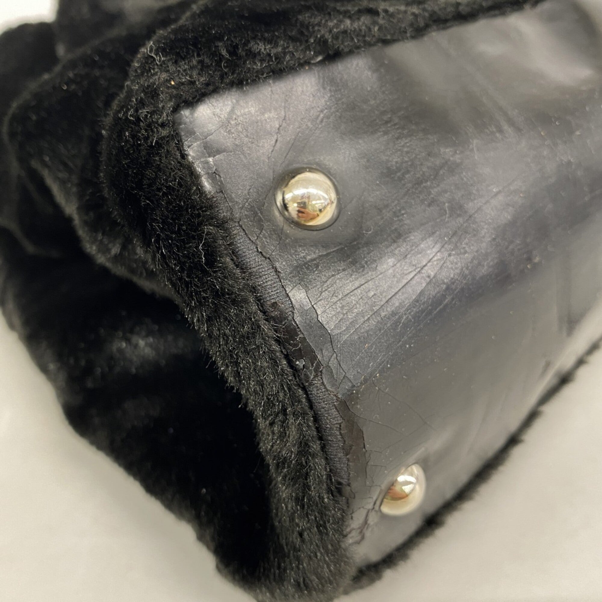 Chanel Black Fur Tote Bag (Pre-Owned)