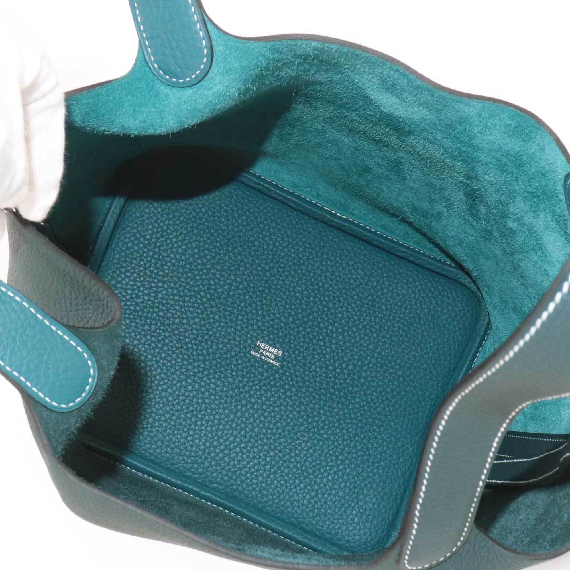 Piko Green Leather Handbag (Pre-Owned)