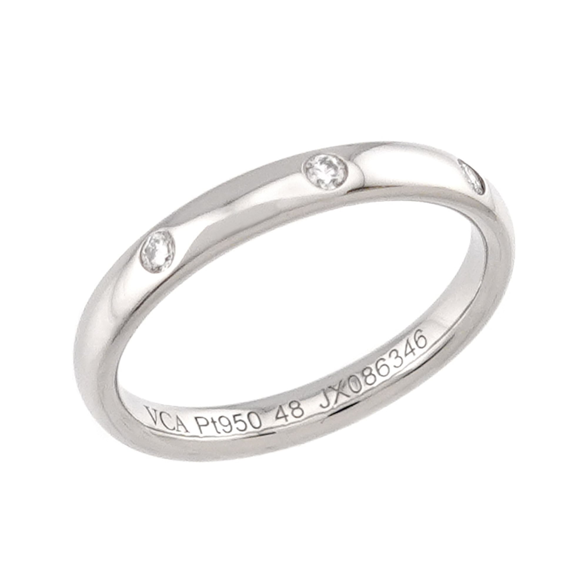 Van Cleef & Arpels Platinum 950 Band Ring (Pre-Owned)