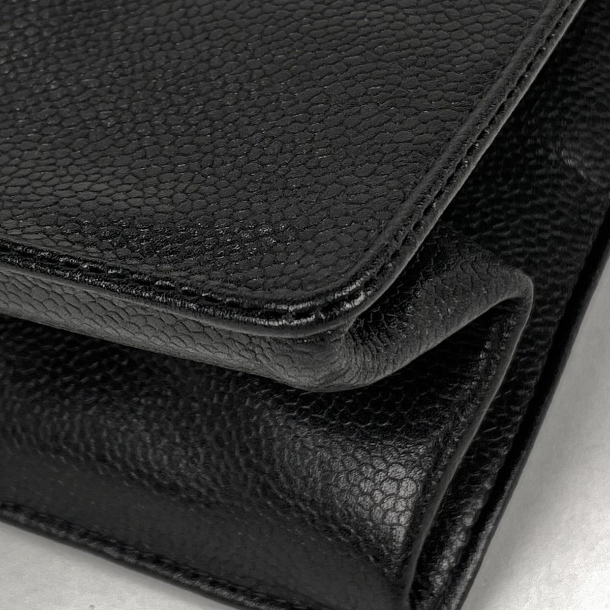 Chanel Black Grained Calfskin Tote Bag (Pre-Owned)