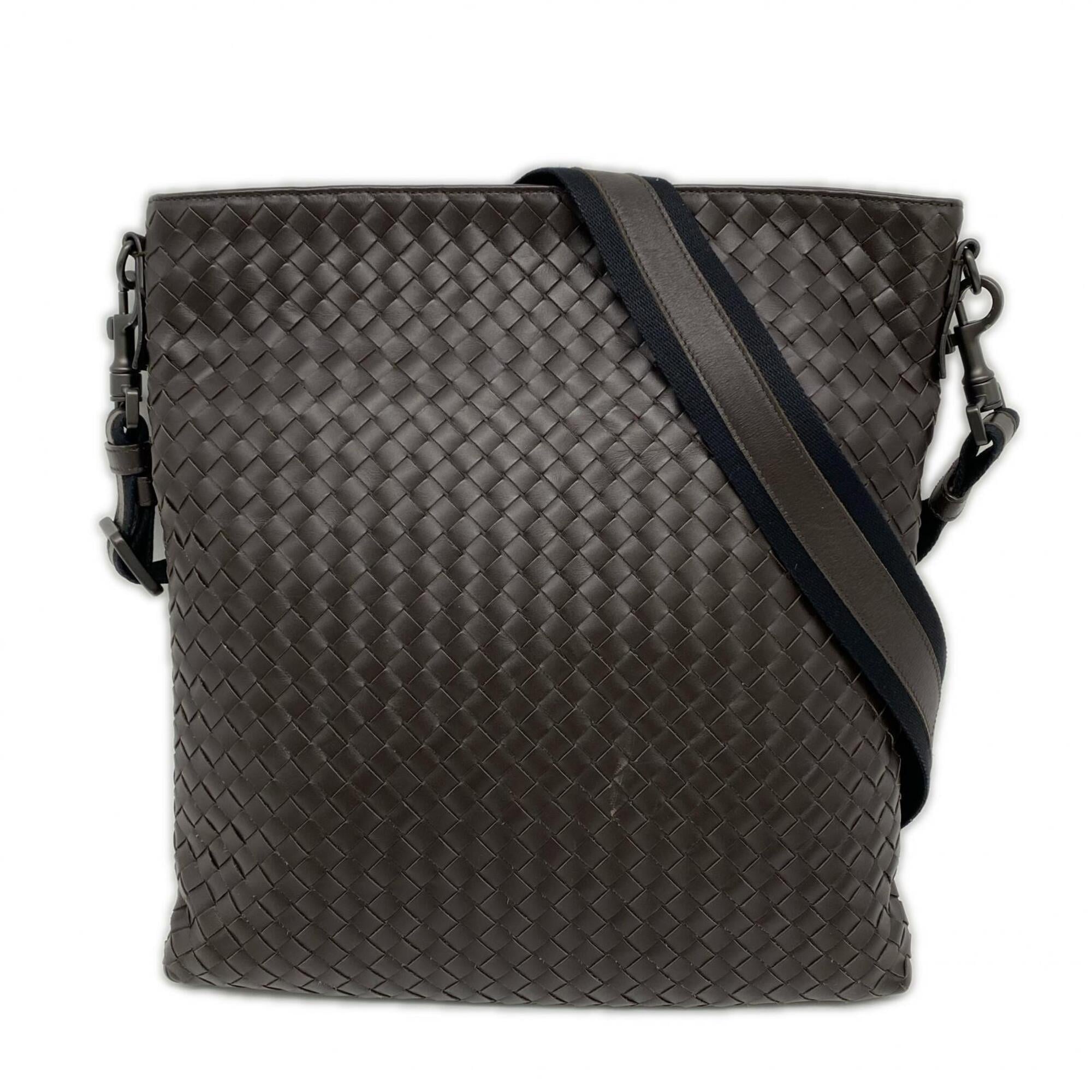 Bottega Veneta Brown Intrecciato Shoulder Bag (Pre-Owned)