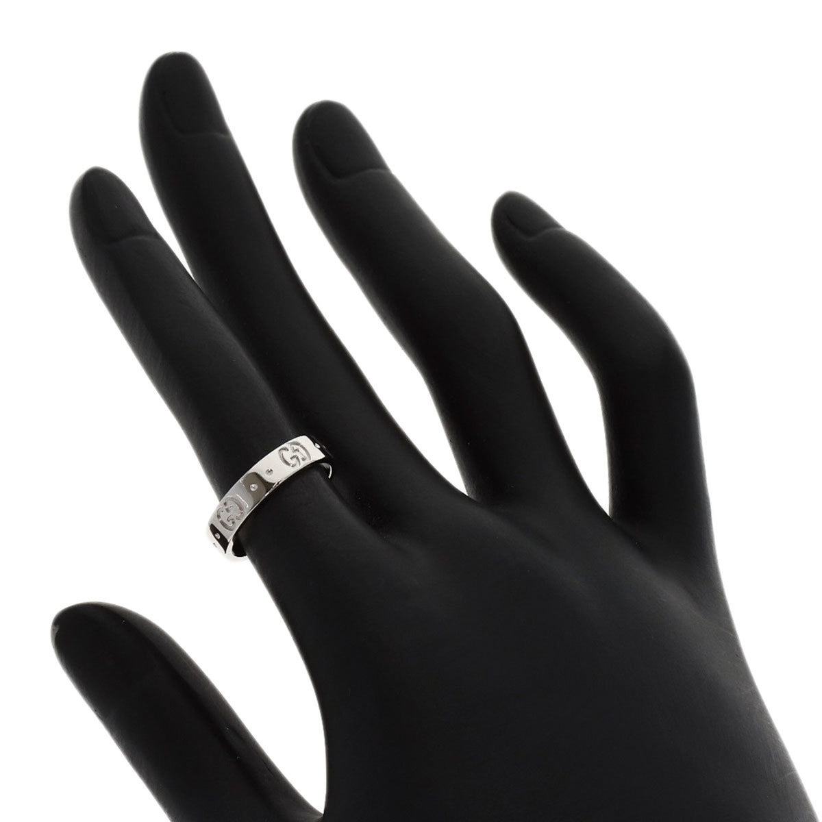 Gucci Icon White Gold (18K) Band Ring (Pre-Owned)