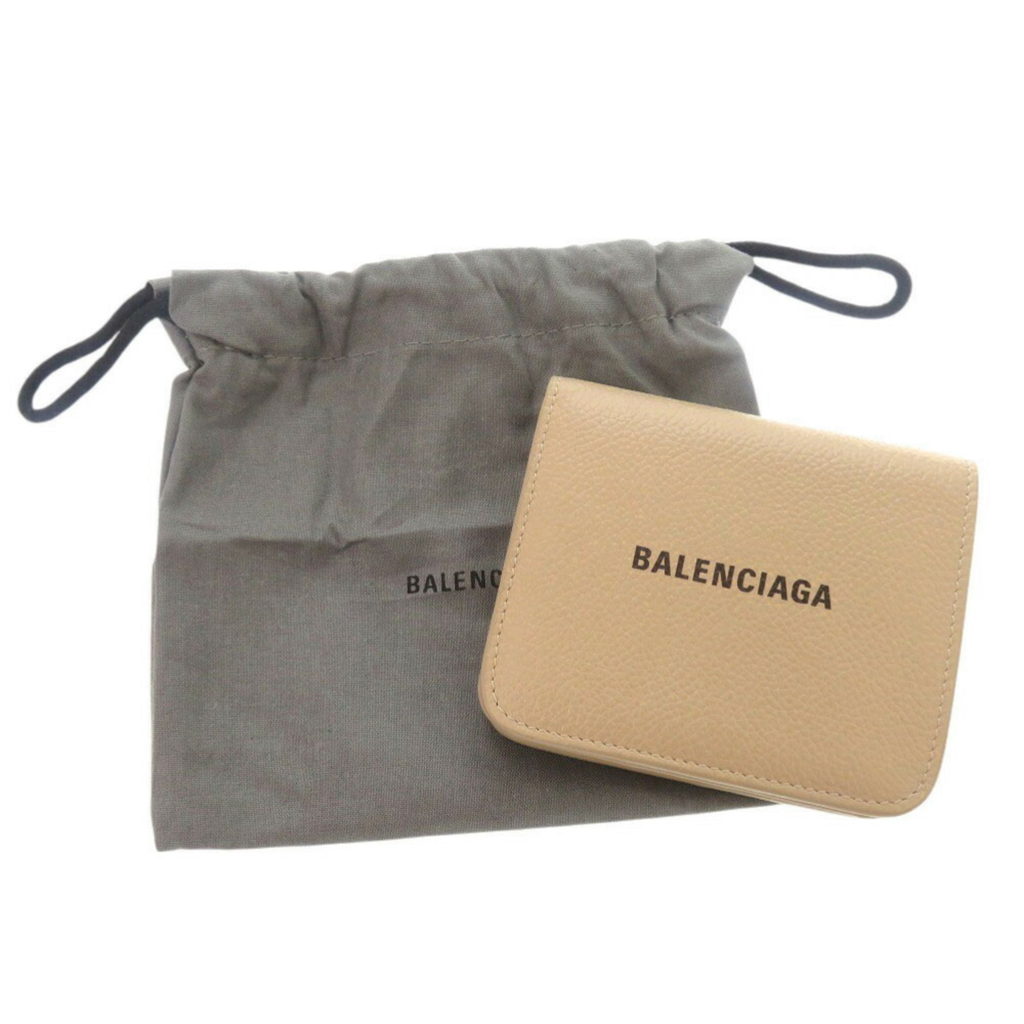 Balenciaga Beige Leather Wallet (Bi-Fold) (Pre-Owned)
