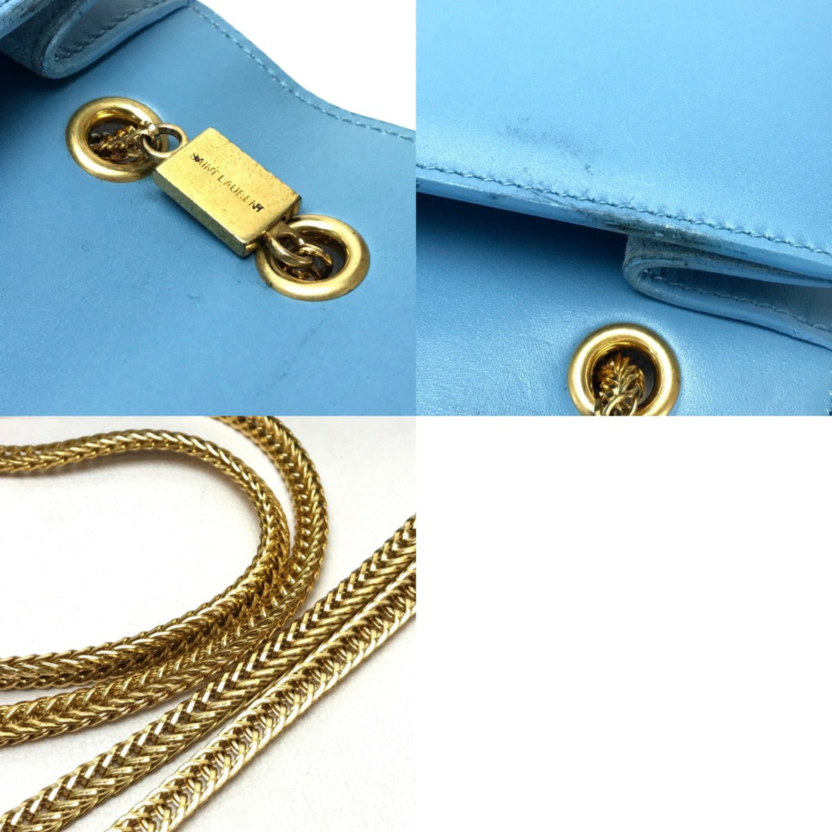 Saint Laurent Blue Leather Shoulder Bag (Pre-Owned)