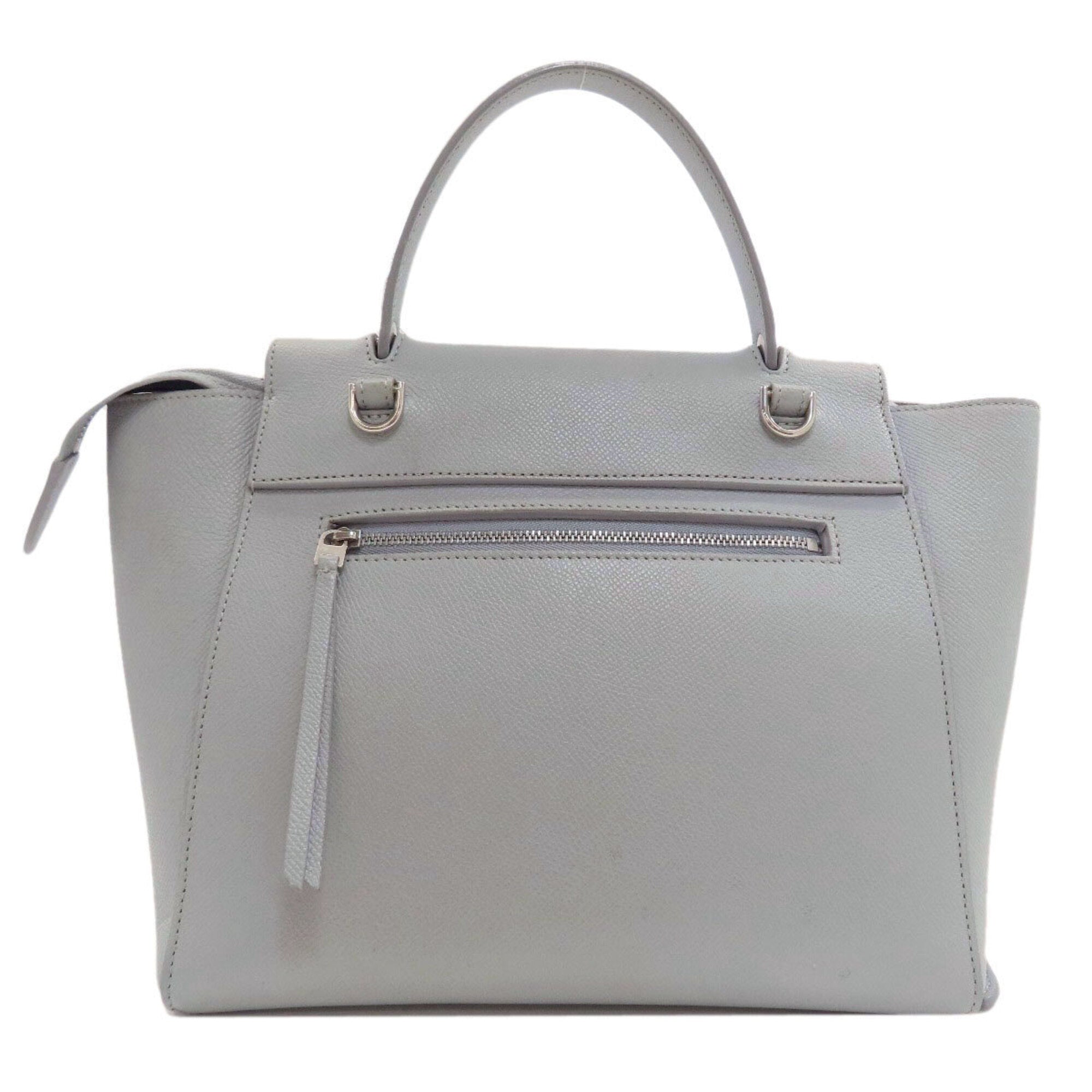 Celine Blue Gray Leather Handbag (Pre-Owned)