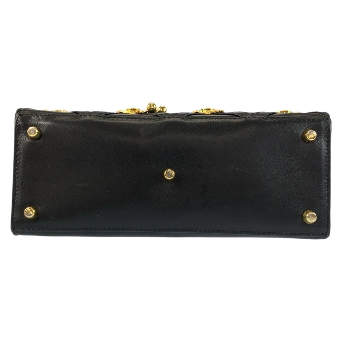 Versace Black Leather Pochette Shoulder Bag (Pre-Owned)
