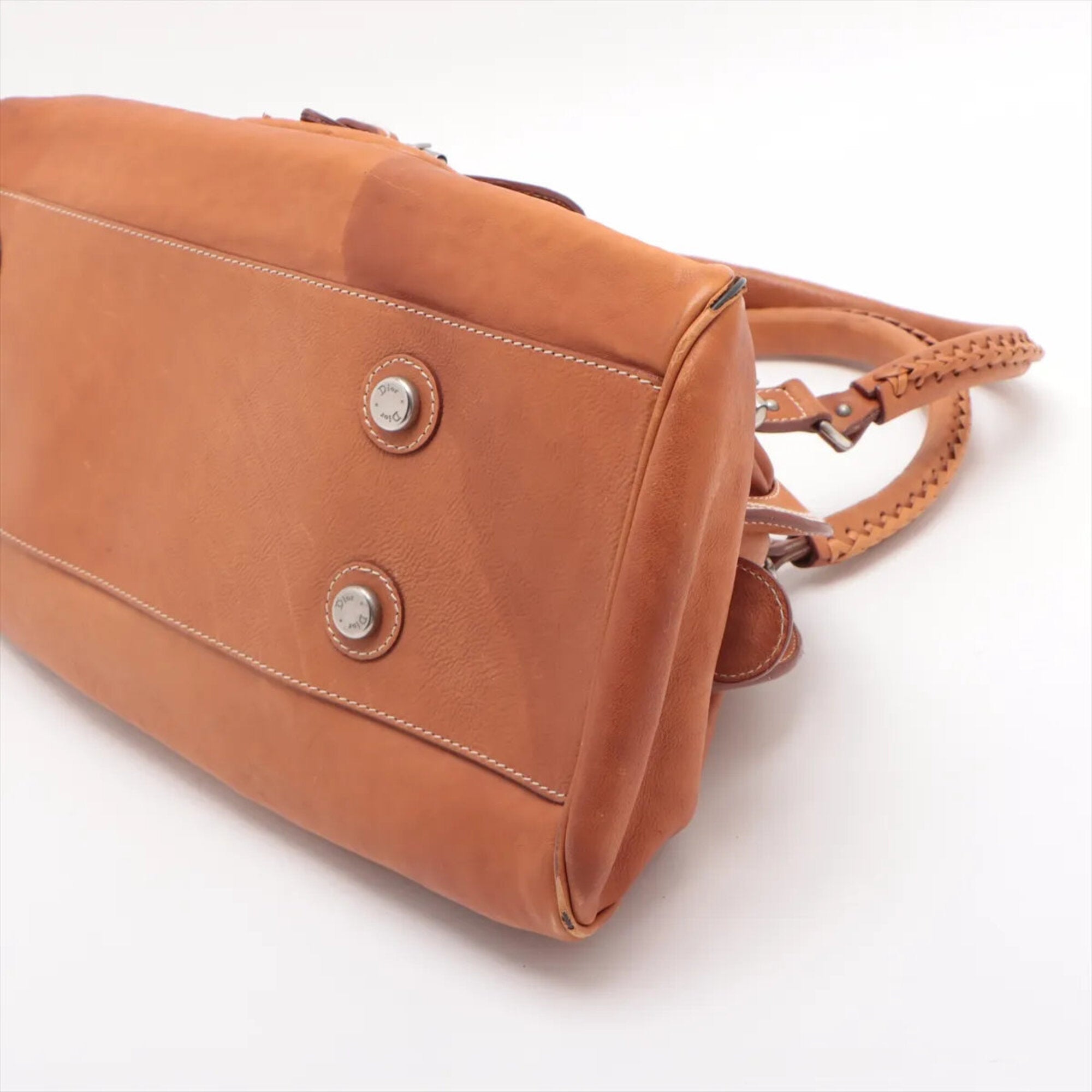Christian Dior Brown Leather Tote Bag (Pre-Owned)
