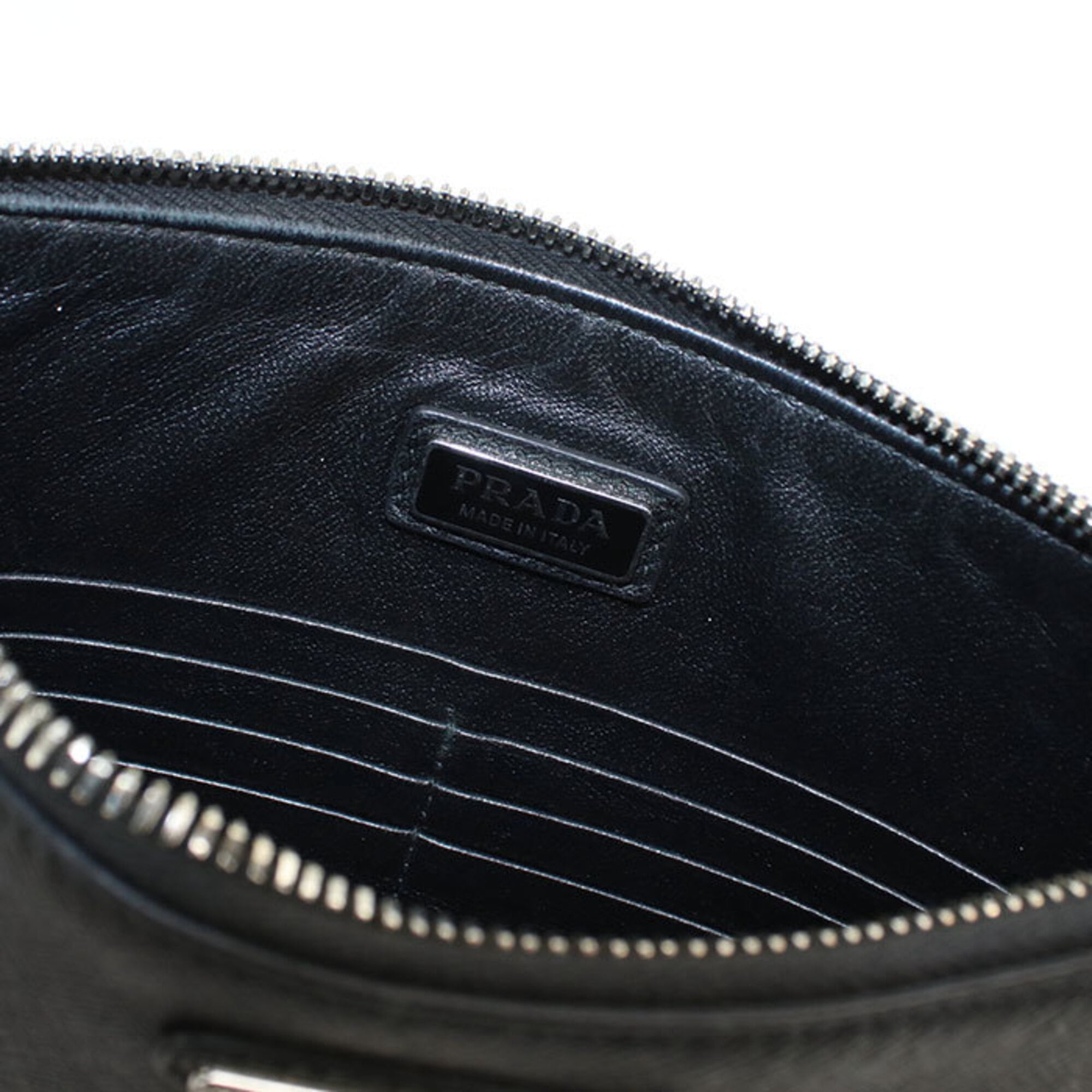 Prada Black Leather Clutch Bag (Pre-Owned)