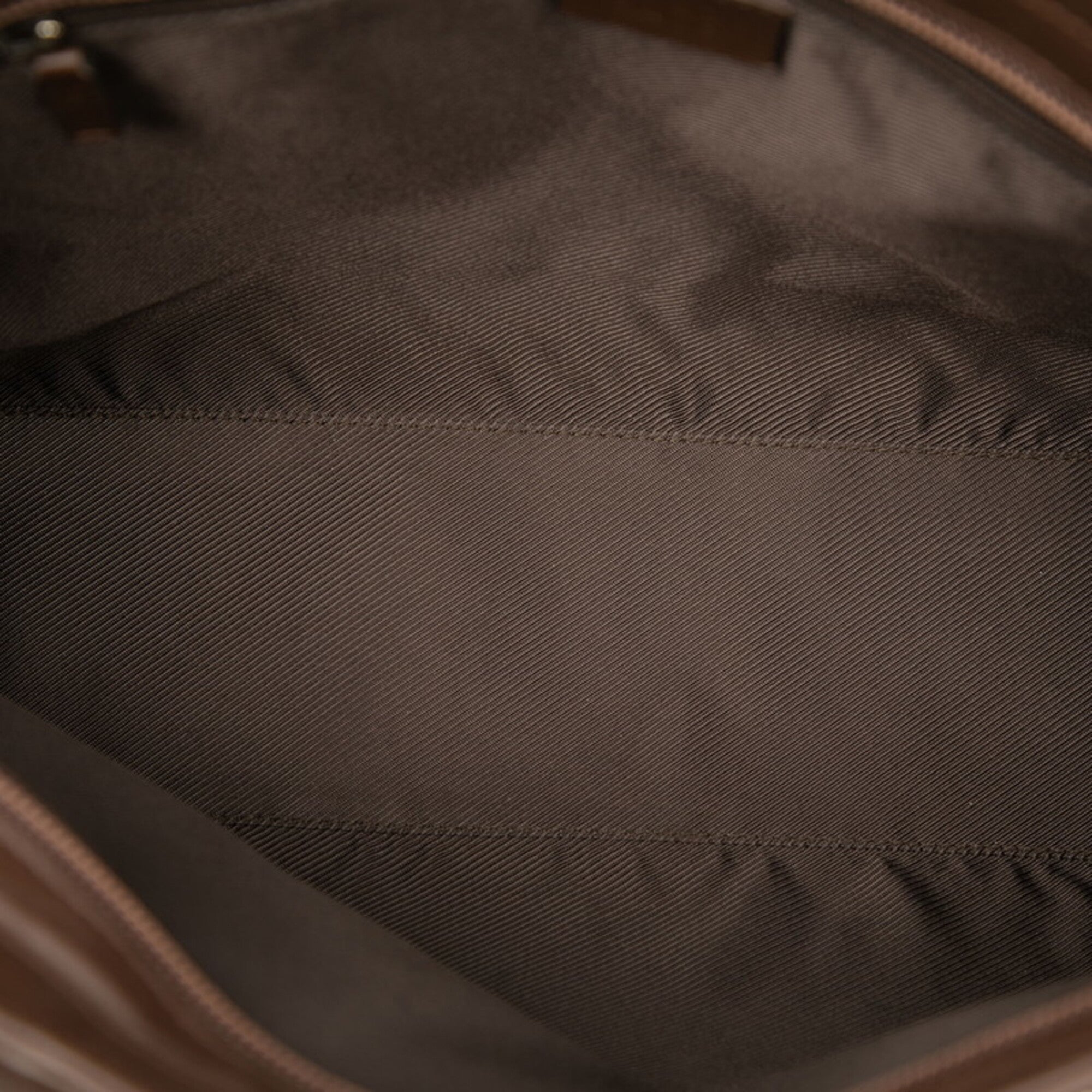 Gucci Beige Brown Canvas Leather Handbag Tote Bag (Pre-Owned)