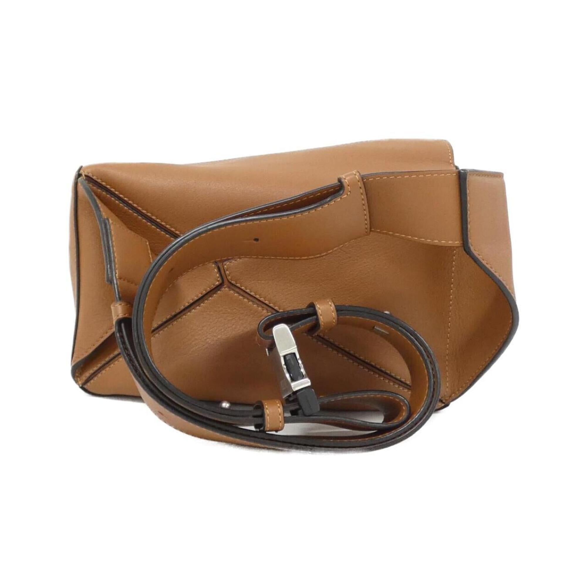 Loewe Puzzle Brown Leather Shoulder Bag (Pre-Owned)