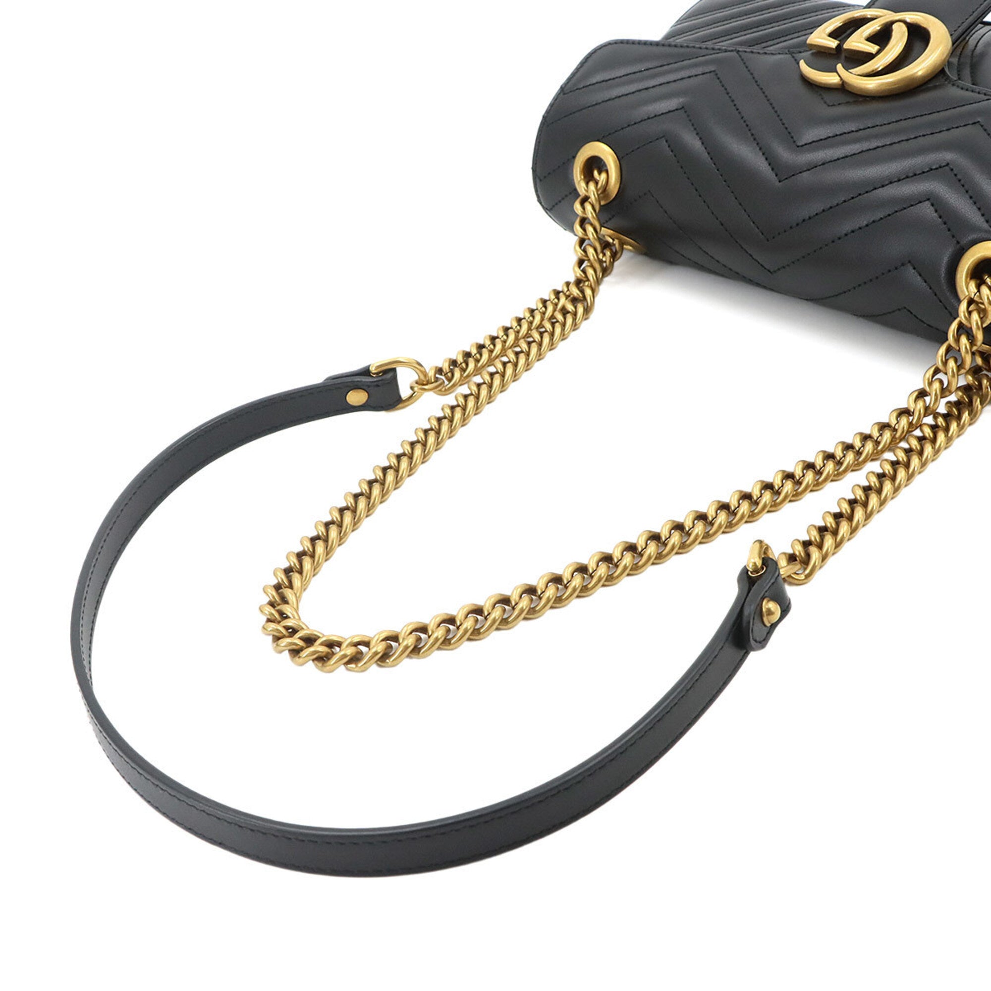 Gucci Black Leather Handbag Shoulder Bag (Pre-Owned)