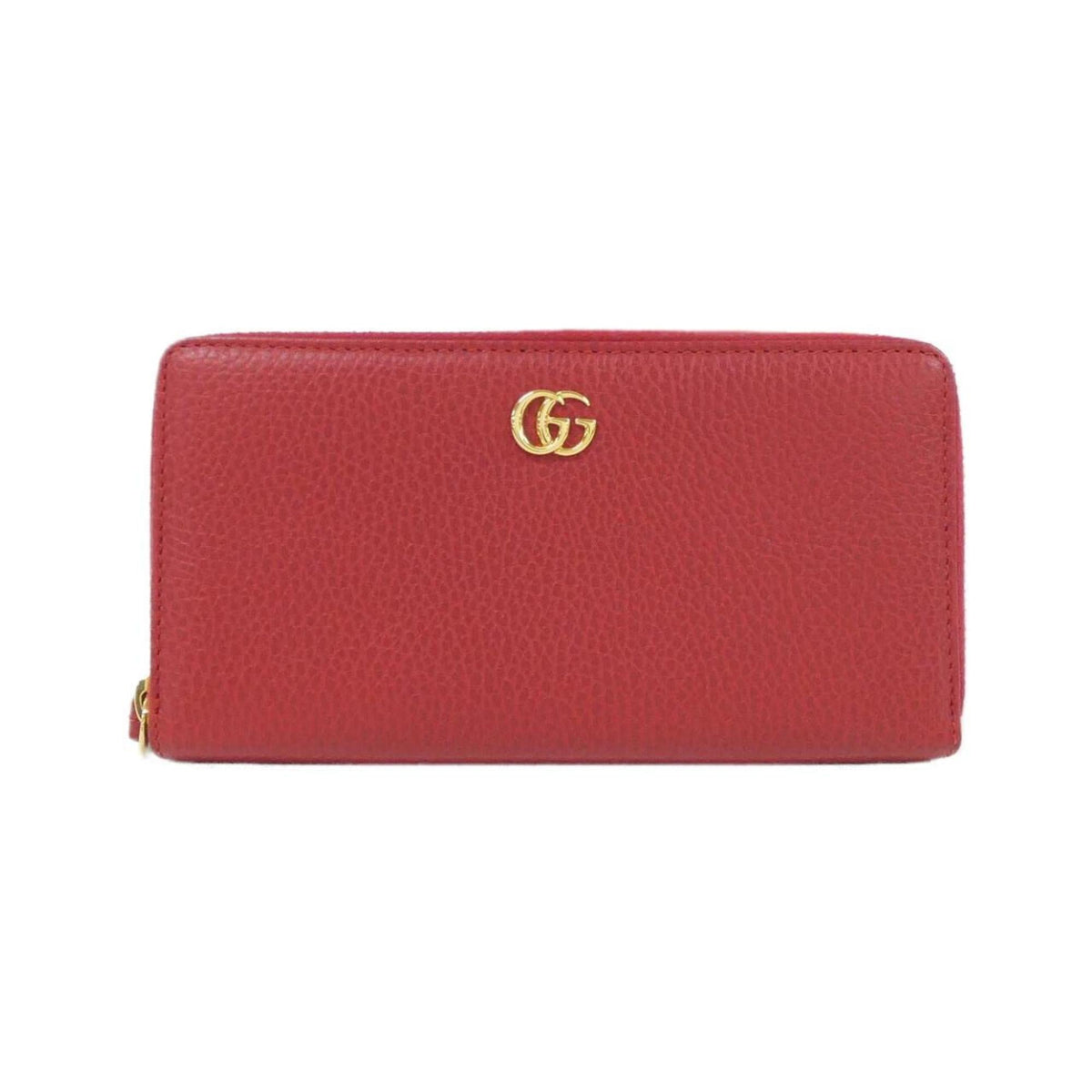 Gucci Red Color Leather Long Wallet (Bi-Fold) (Pre-Owned)