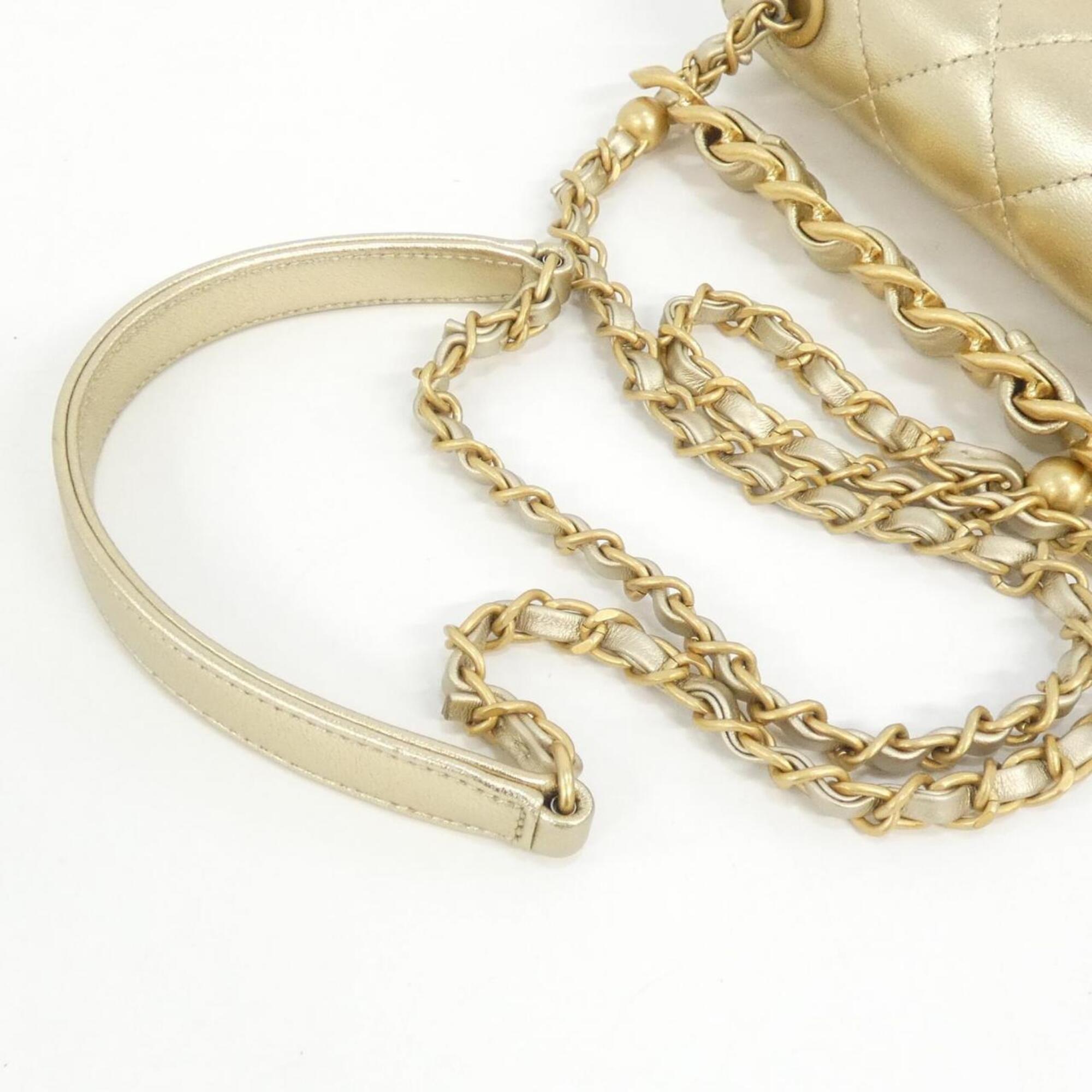 Chanel Gold Handbag (Pre-Owned)