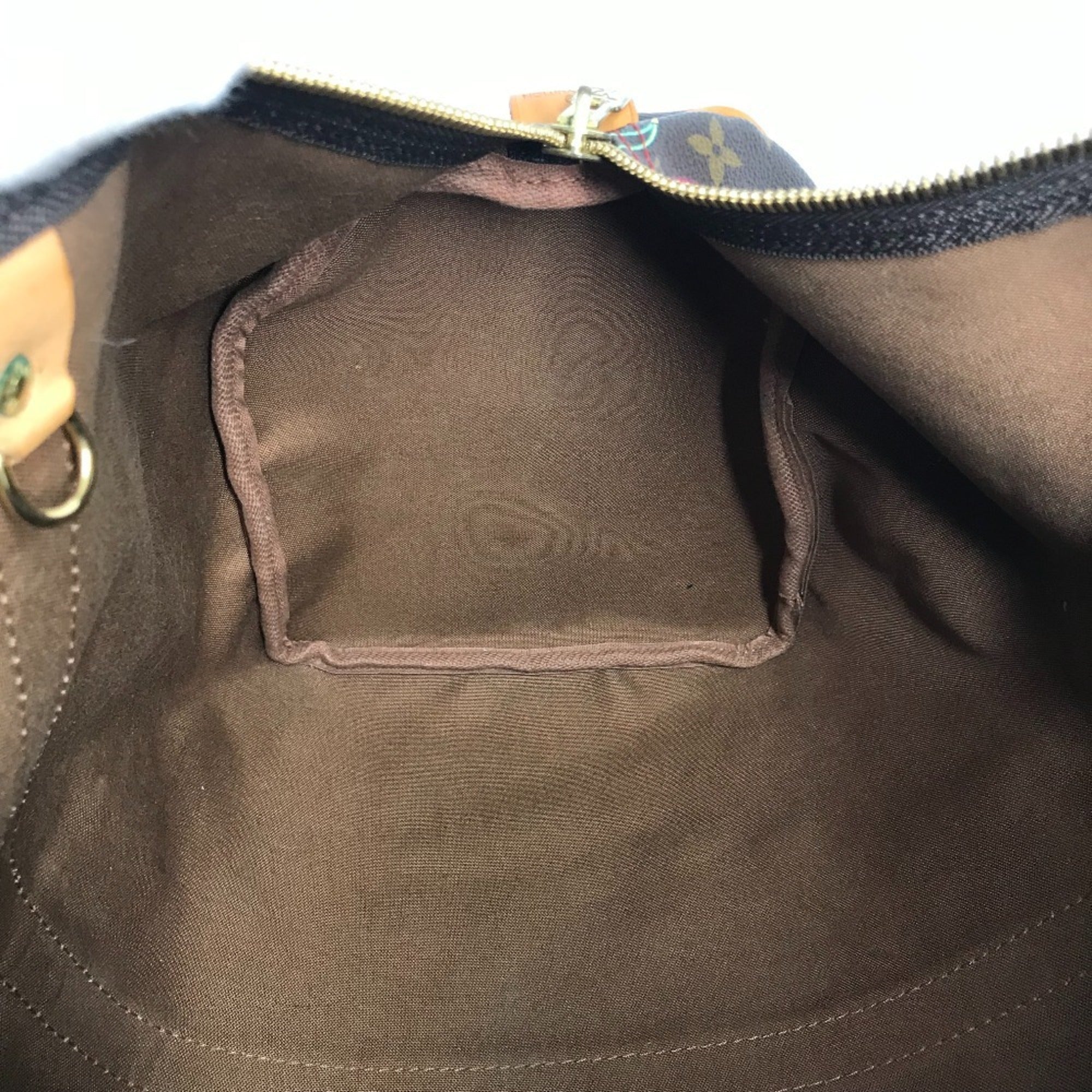 Louis Vuitton Brown Red Color Monogram Cherry Blossom Canvas Boston Bag (Pre-Owned)