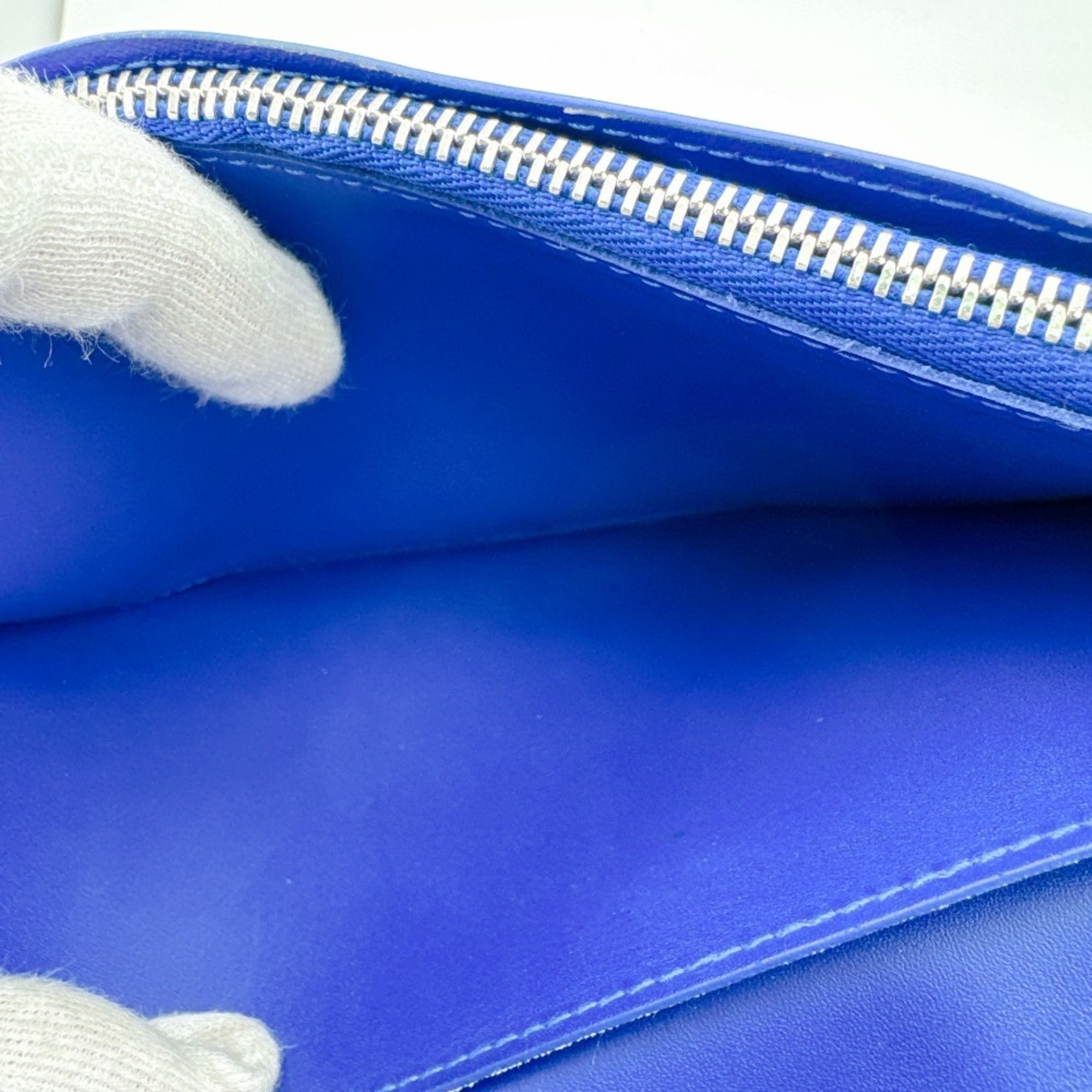 Louis Vuitton Blue Blue Green Leather Long Wallet (Bi-Fold) (Pre-Owned)