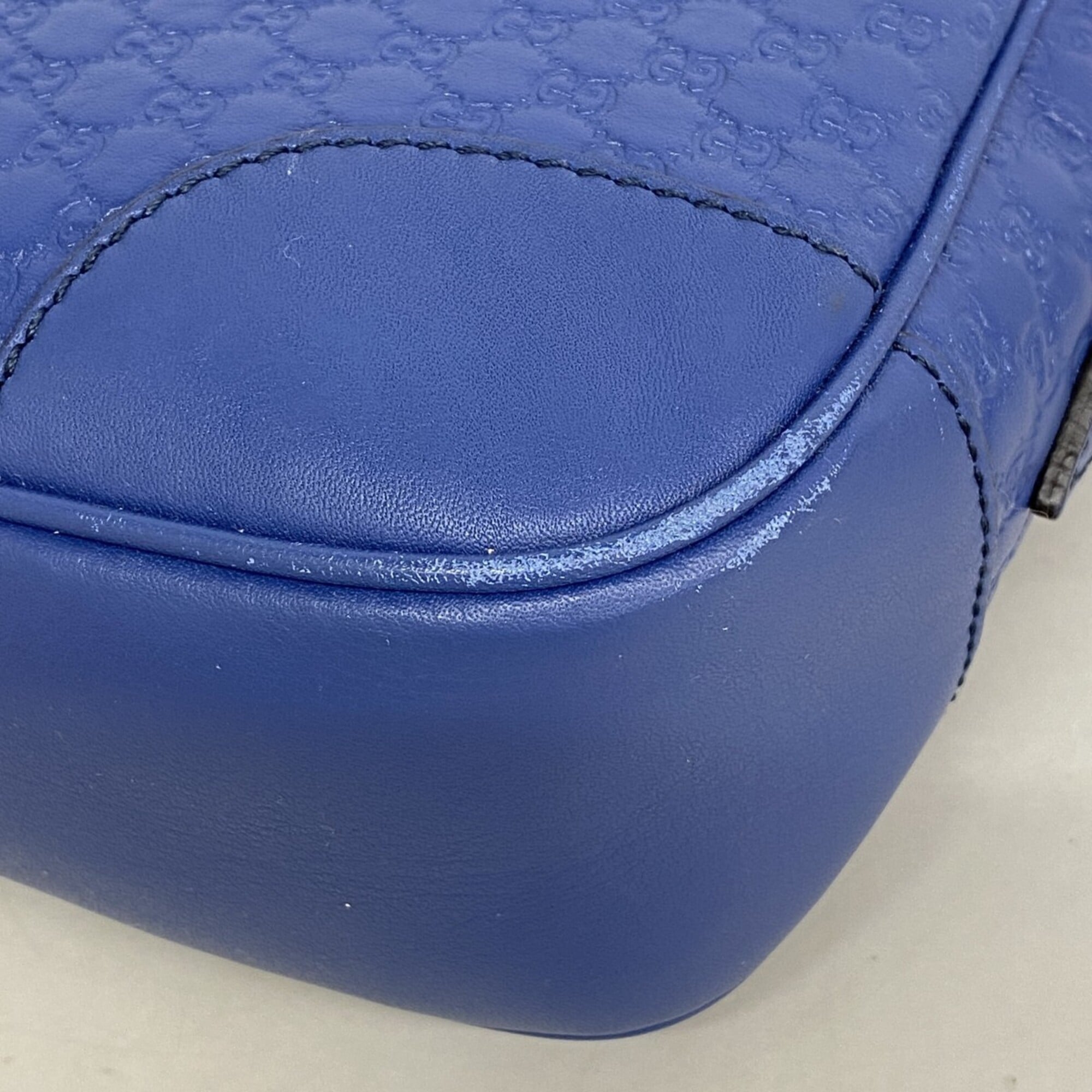 Gucci Blue Leather Shoulder Bag (Pre-Owned)
