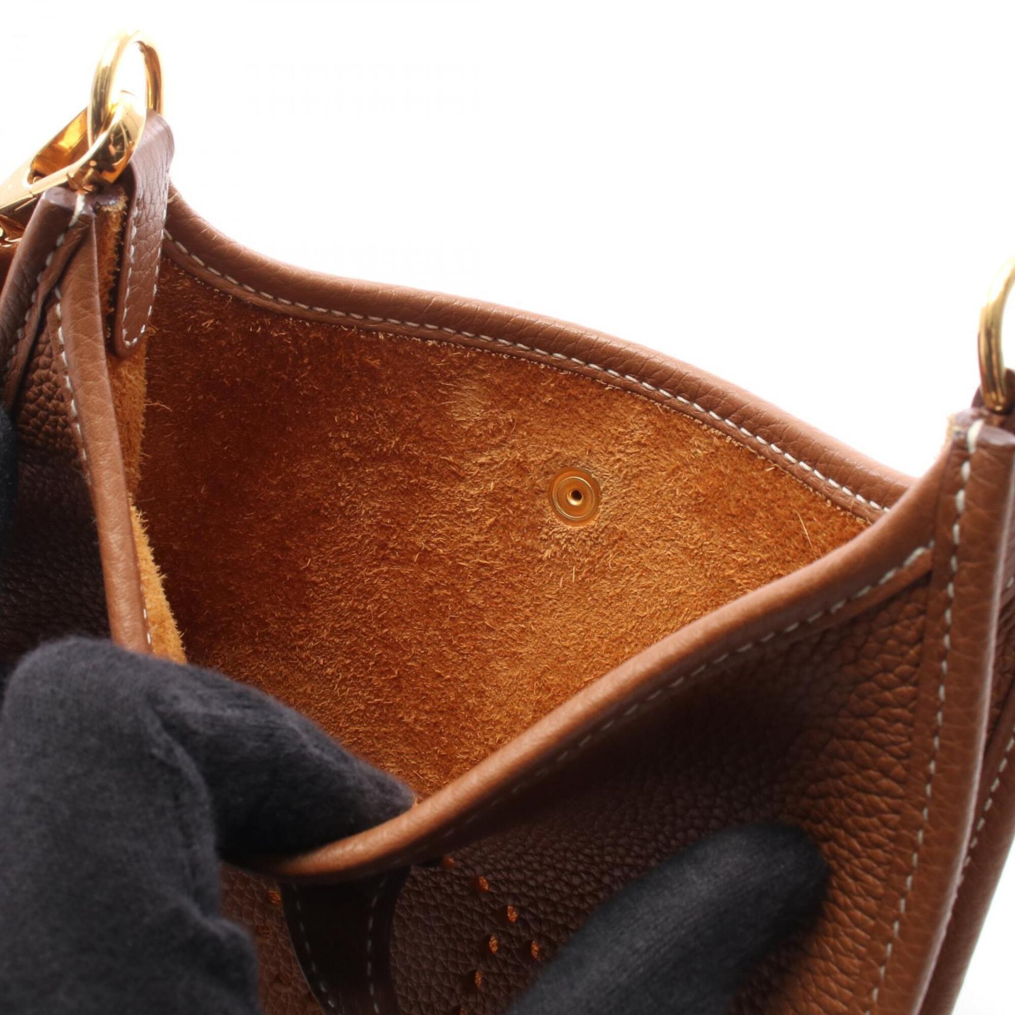 Hermes Brown Taurillon Clemence Leather Handbag Shoulder Bag (Pre-Owned)