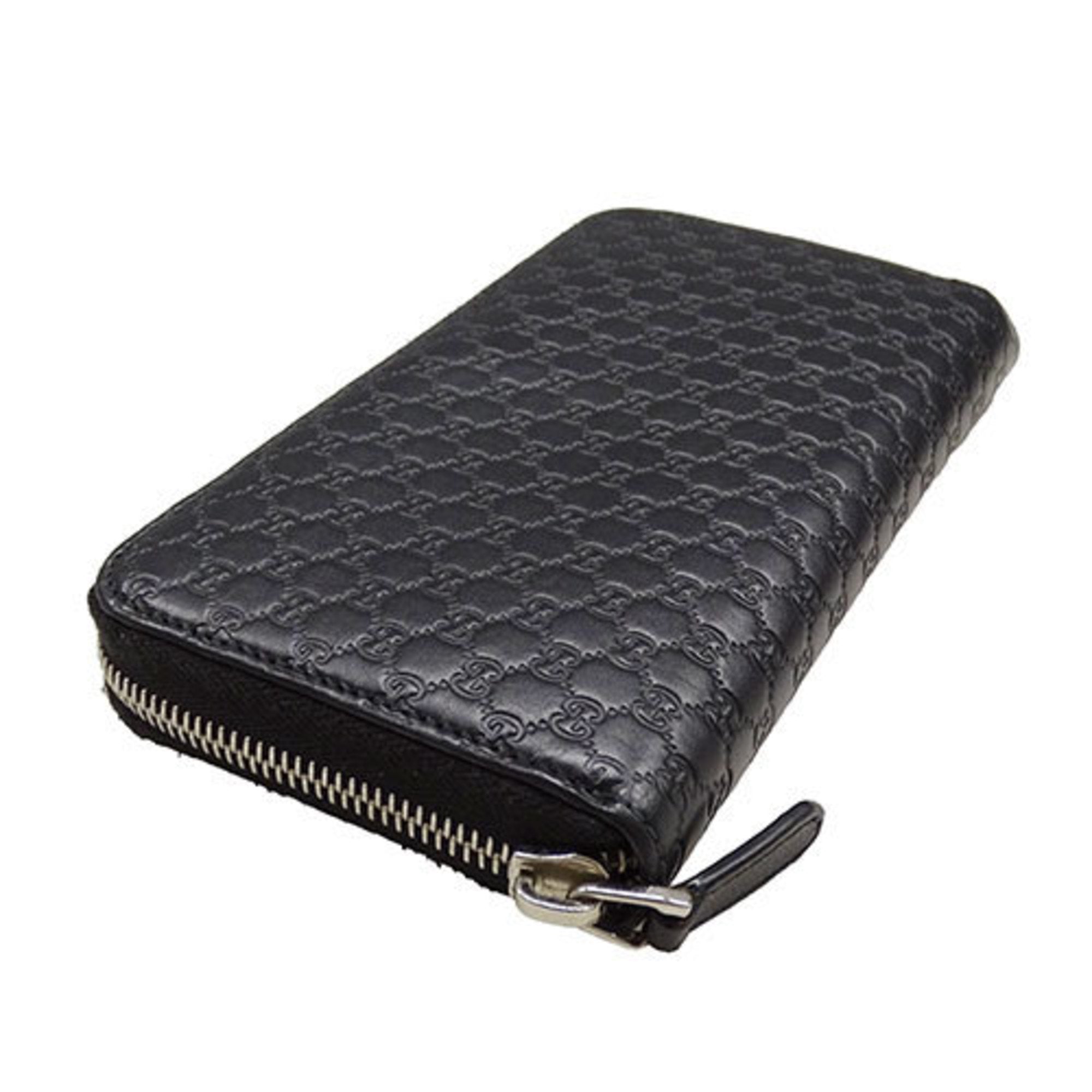 Gucci Black Leather Long Wallet (Bi-Fold) (Pre-Owned)