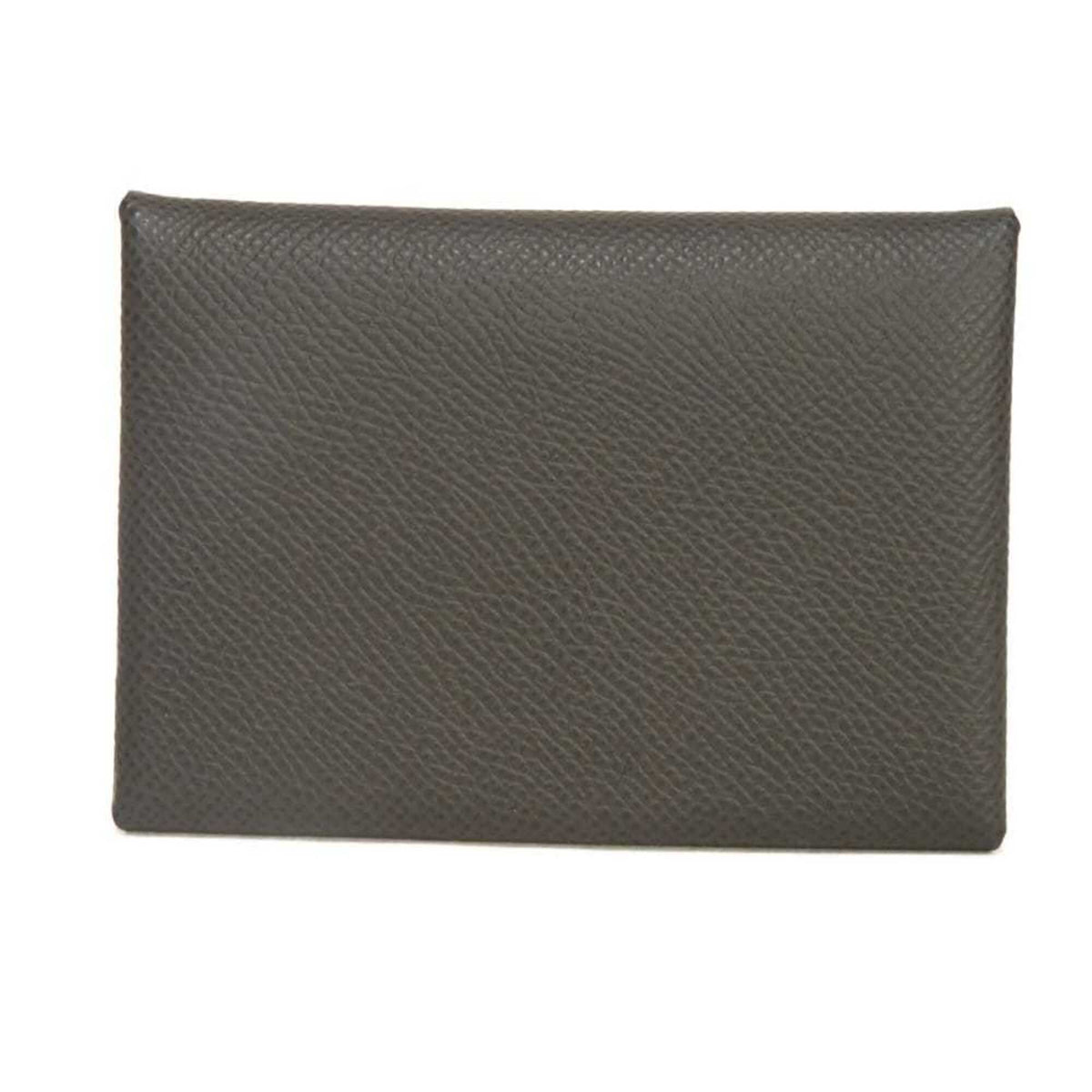 Hermes Dark Gray Graphite Epsom Leather Coin Purse/Coin Case (Pre-Owned)