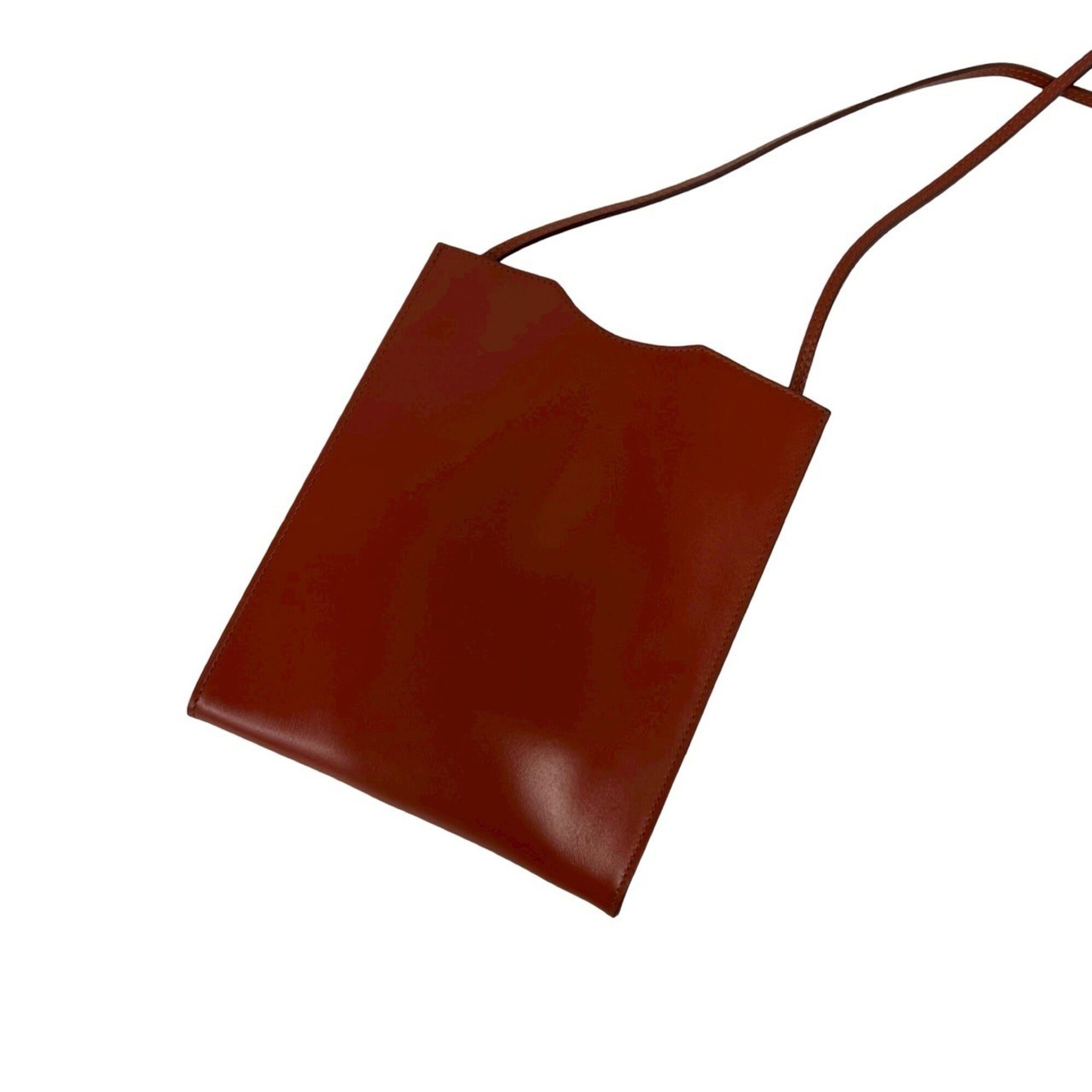 Hermes Brown Leather Pochette Shoulder Bag (Pre-Owned)