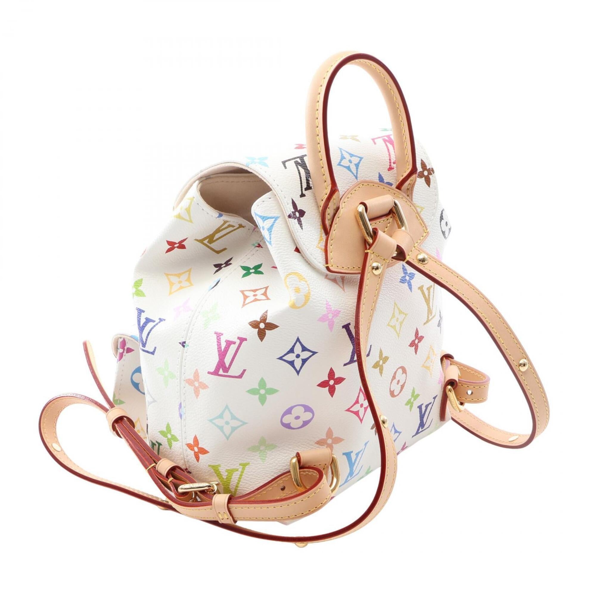 Louis Vuitton Multi-Color White Monogram Multicolore Leather Backpack (Pre-Owned)