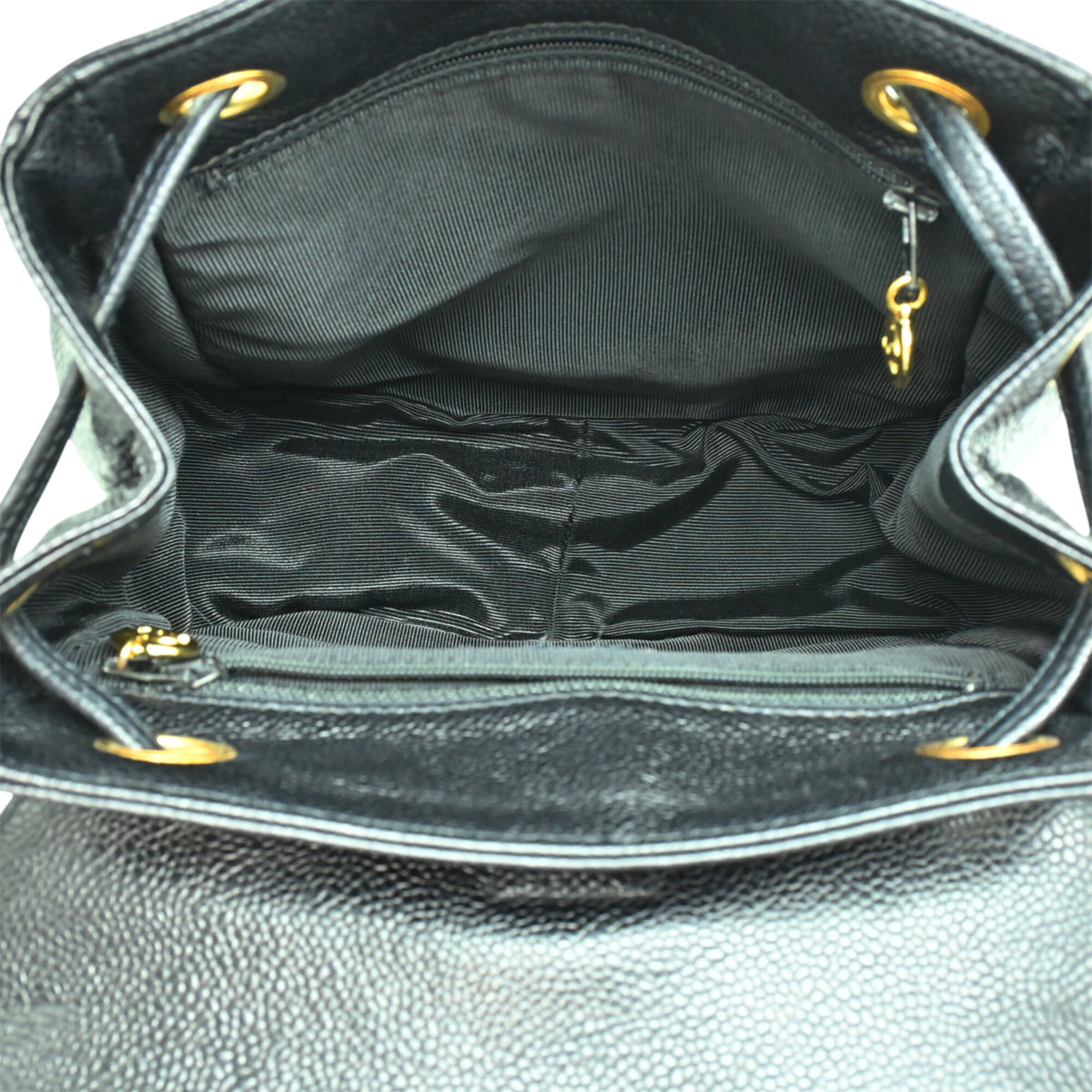 Chanel Black Grained Calfskin Backpack (Pre-Owned)
