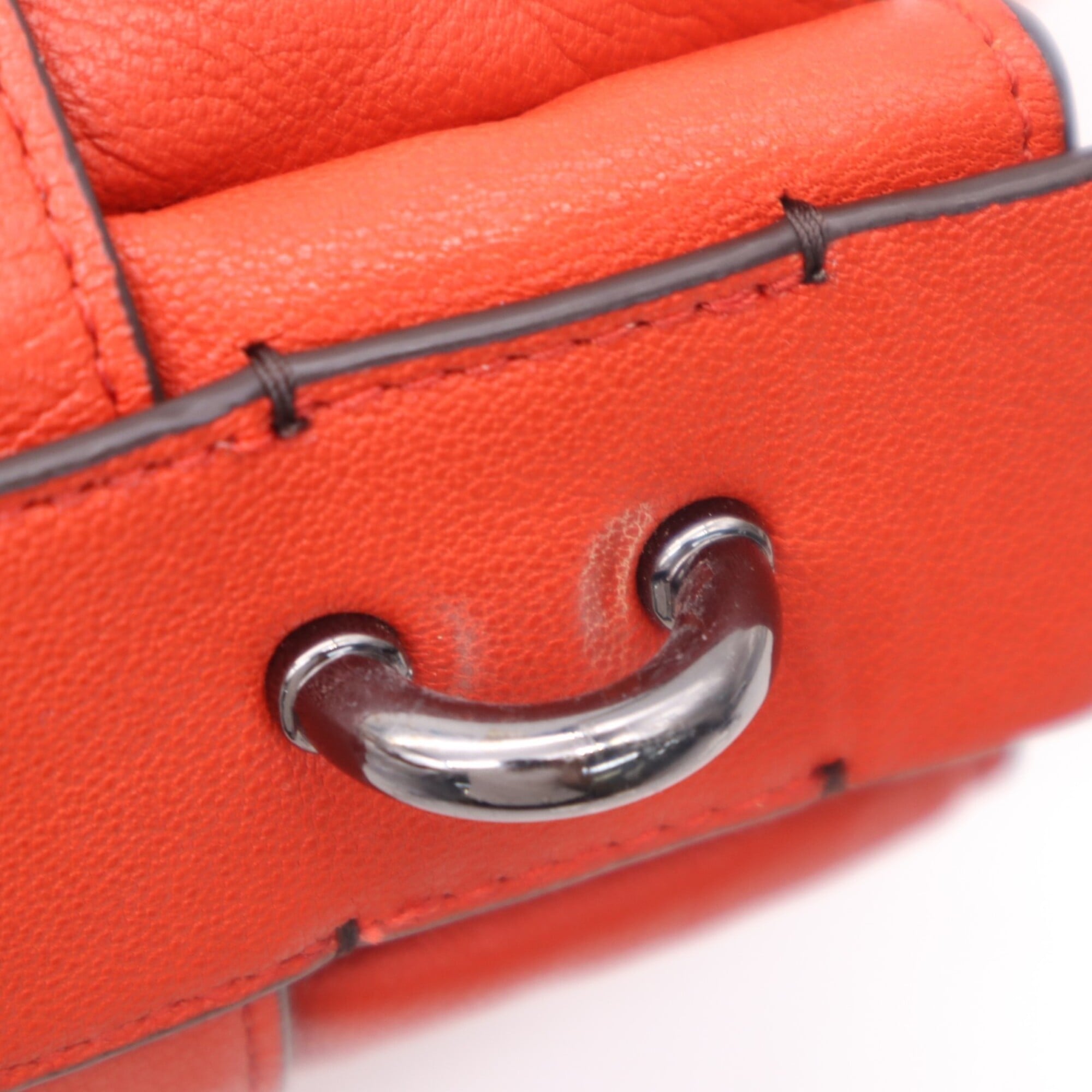 Coach Orange Leather Handbag (Pre-Owned)