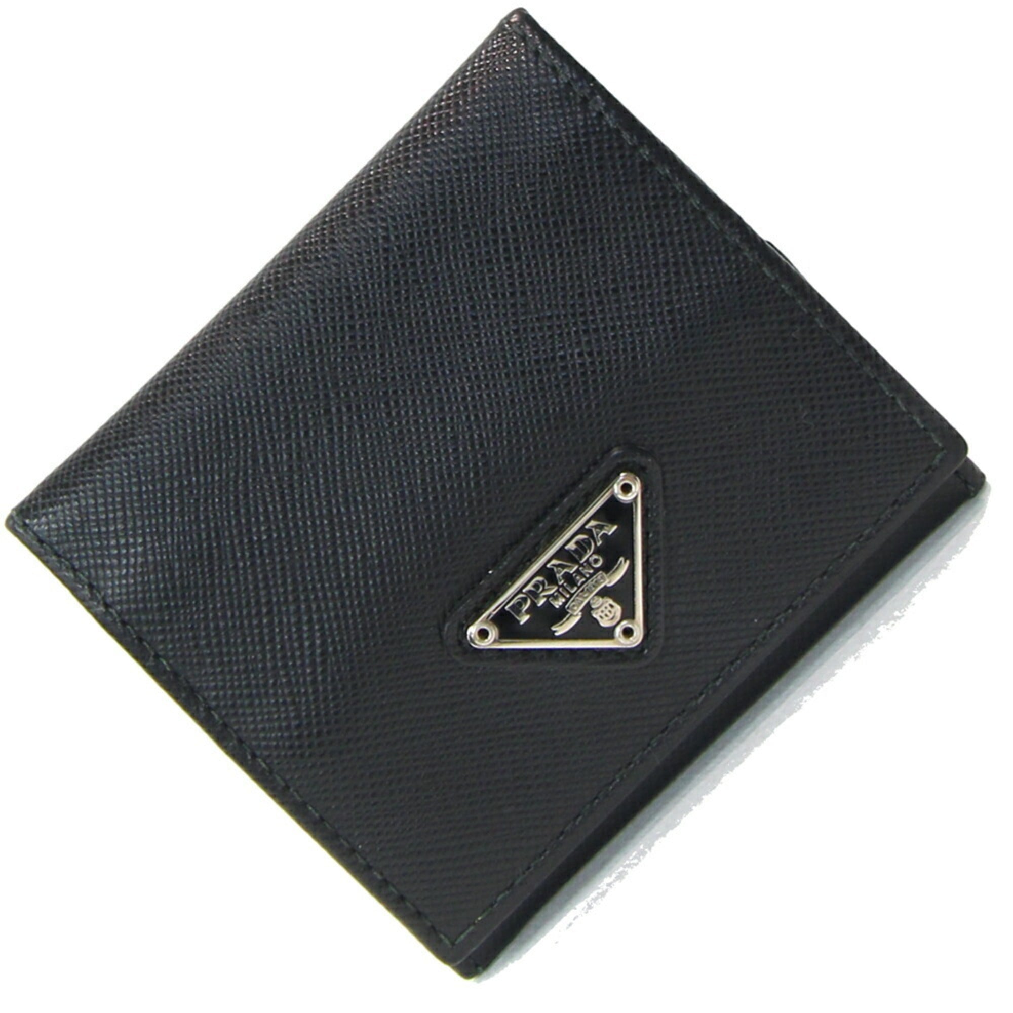Prada Black Leather Coin Purse/Coin Case (Pre-Owned)