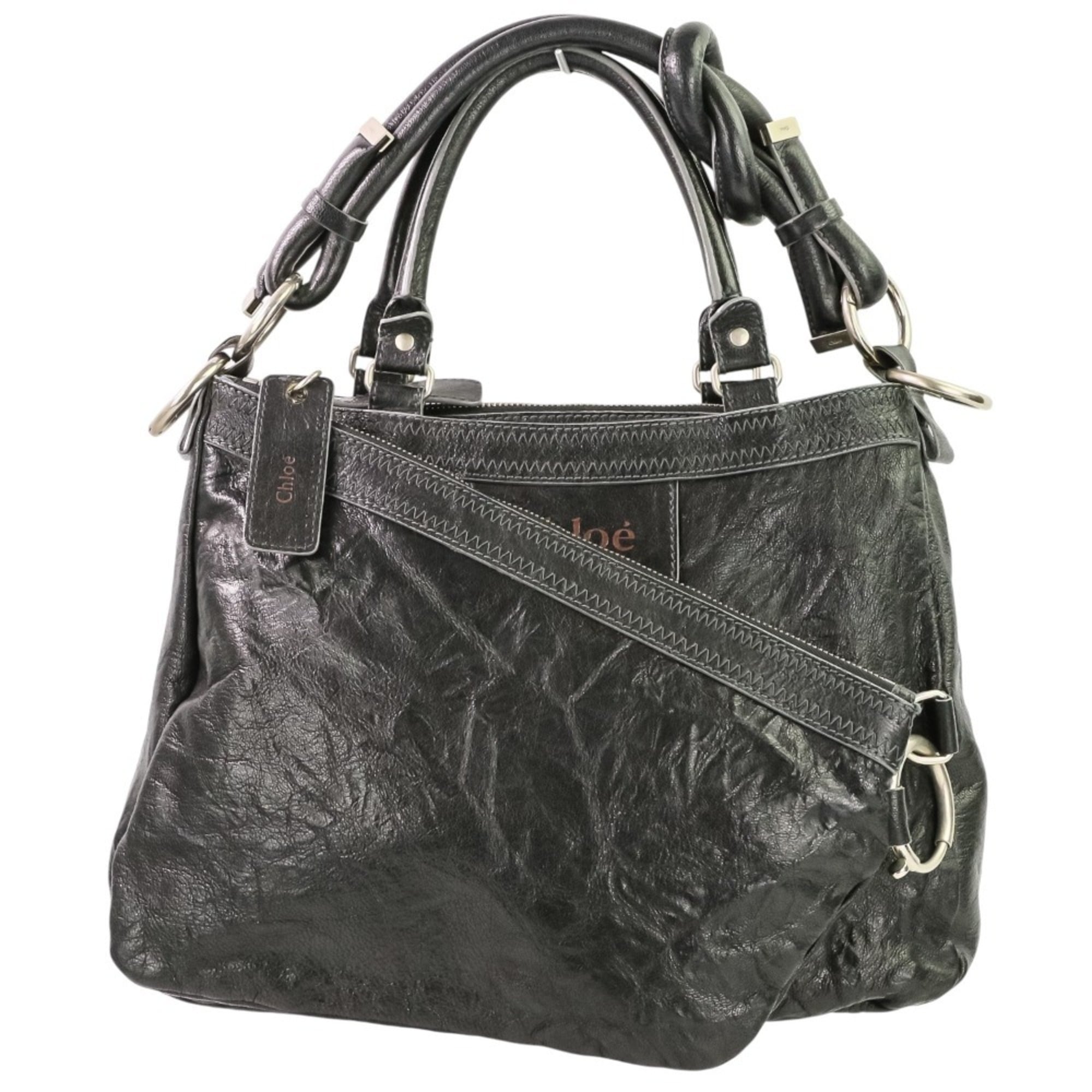 Chloé Black Leather Handbag (Pre-Owned)