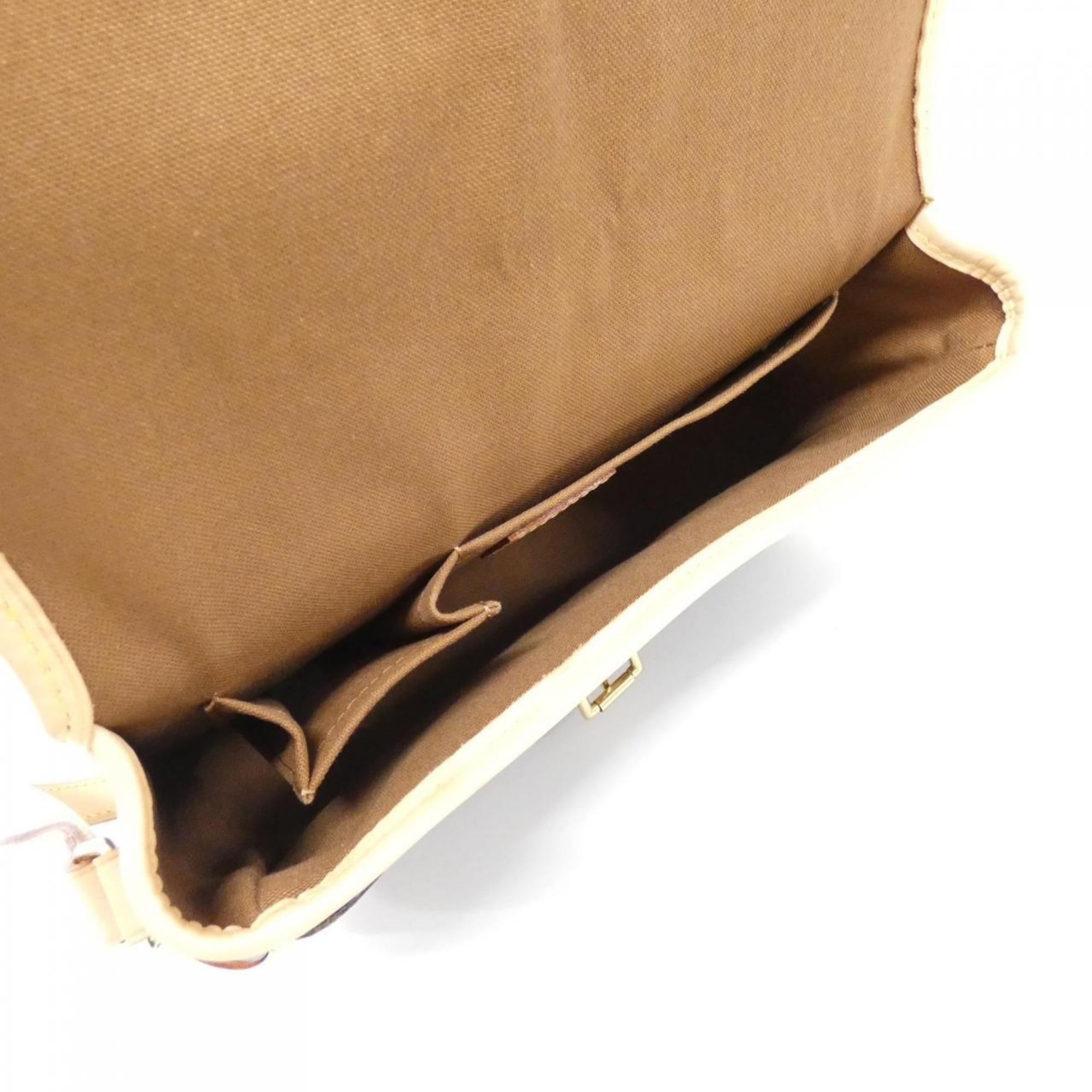 Louis Vuitton Marron Coated Canvas Shoulder Bag (Pre-Owned)