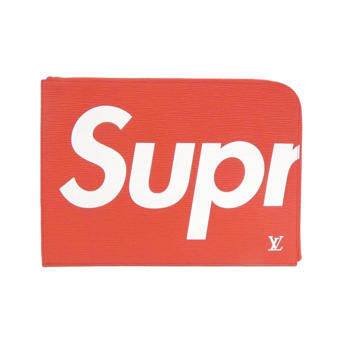 Louis Vuitton Red Color Rouge White Leather Handbag Pochette (Pre-Owned)